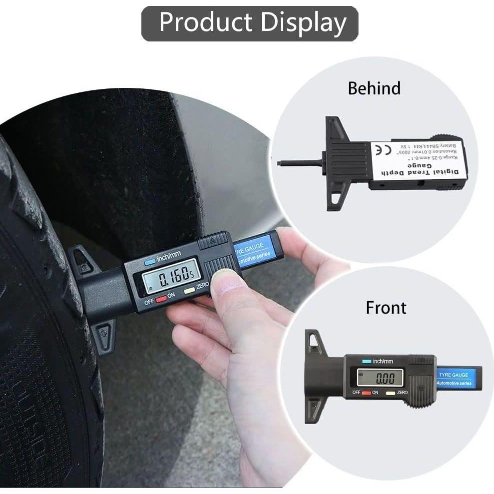 Calibrador Digital de Profundidad de Banda de Rodadura Middrivr 0-25.4 mm