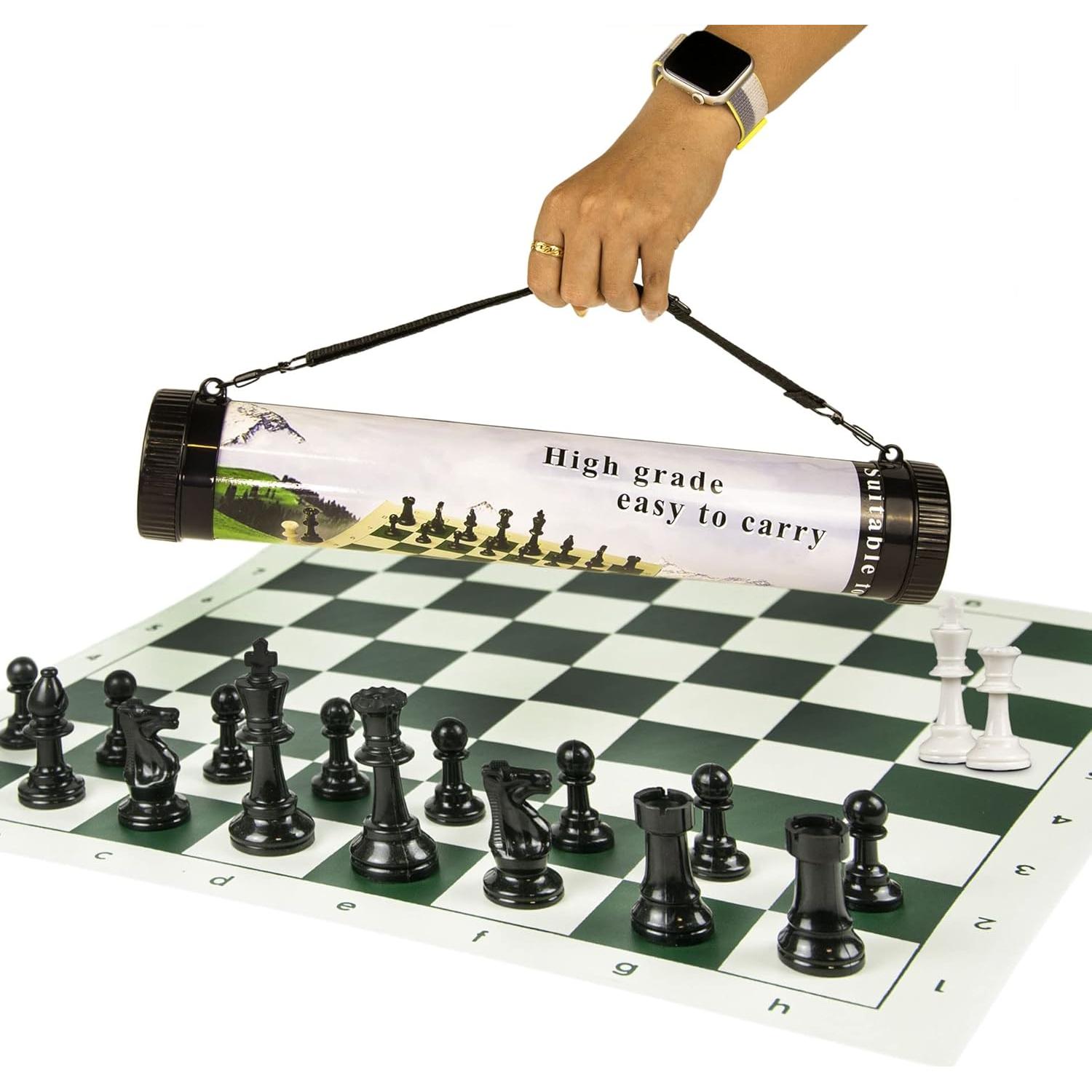 Juego de Ajedrez Plegable 43 cm TradeOpia con Bolsa de Transporte