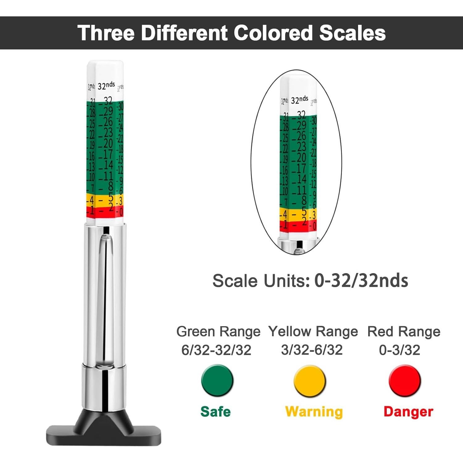 Calibrador de Profundidad de Banda de Rodadura Epkanty - Paquete de 2