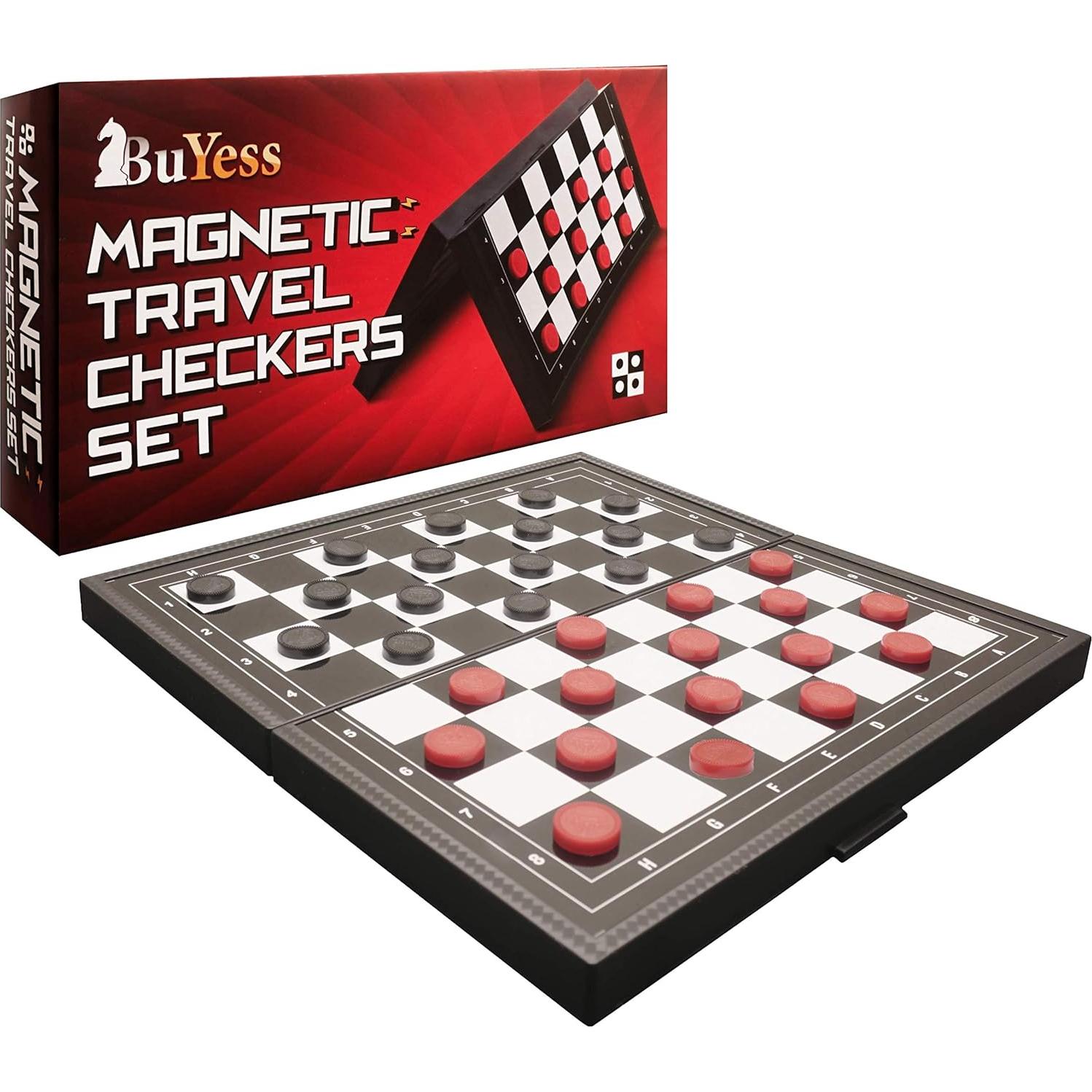 Juego de Damas Magnéticas Portátil BUYESS 25x25 cm