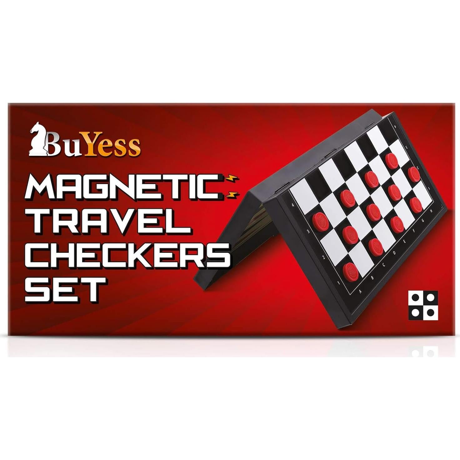 Juego de Damas Magnéticas Portátil BUYESS 25x25 cm