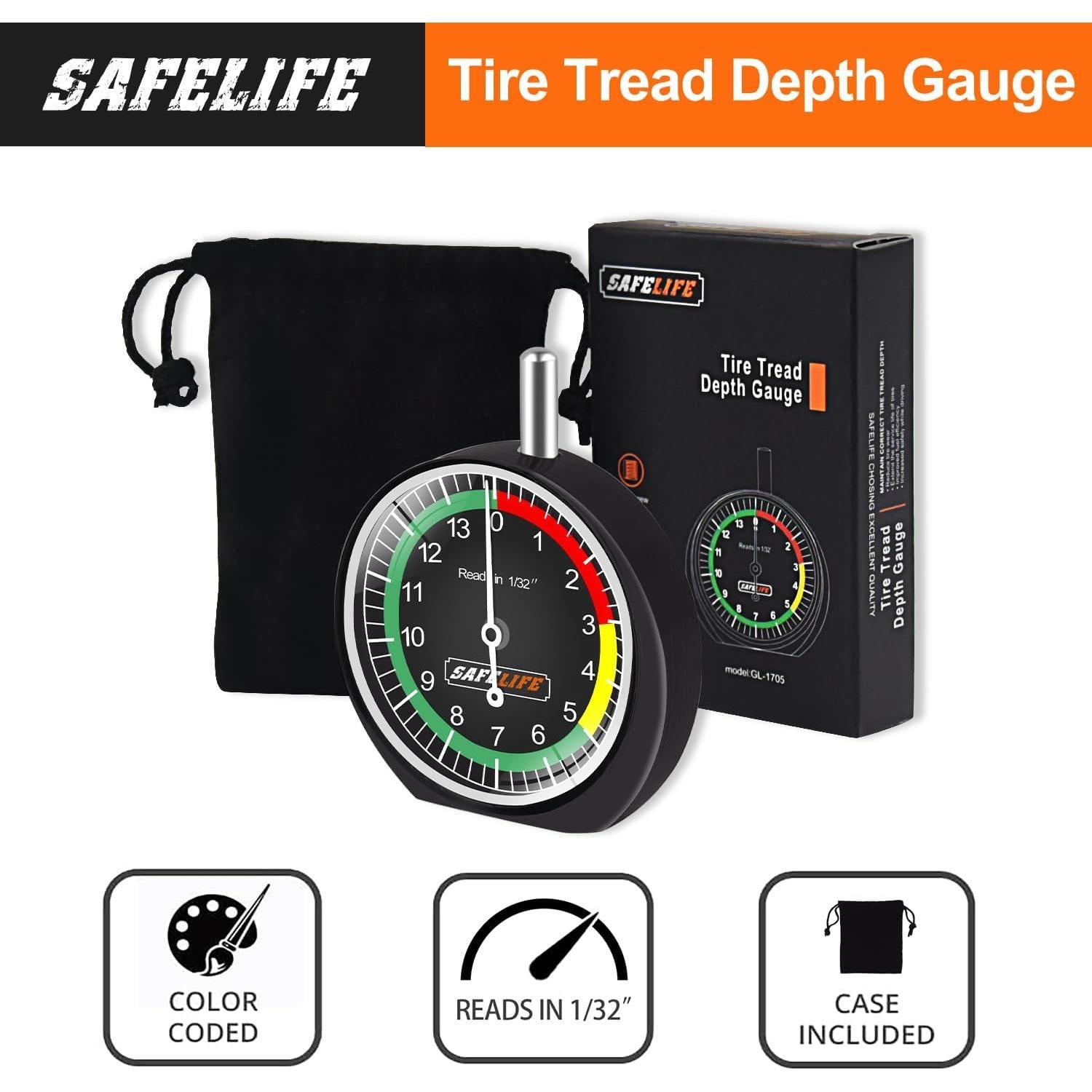 Calibrador de Profundidad de Banda de Rodadura SAFELIFE 10.32 mm