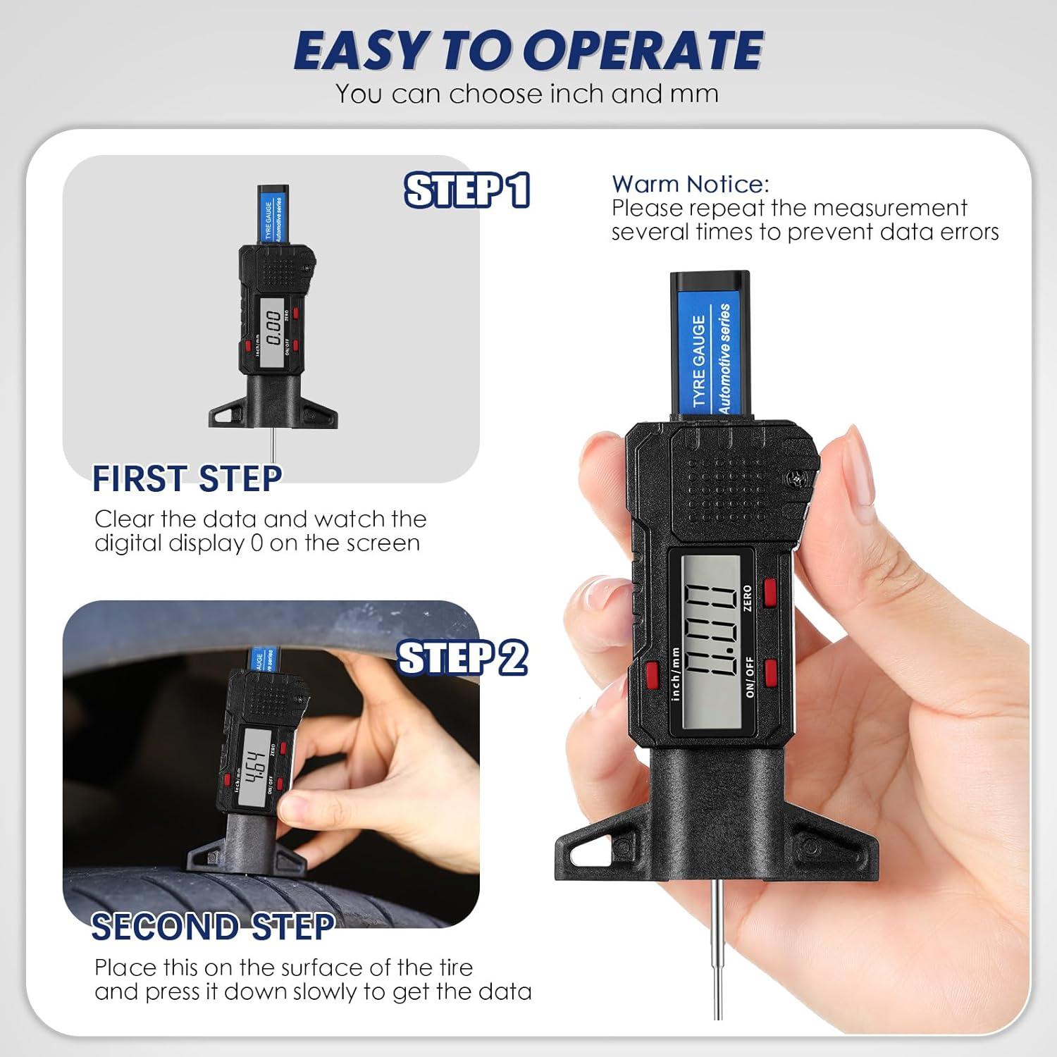 Calibrador Digital de Profundidad Tallew 0-25.4mm LCD Portátil