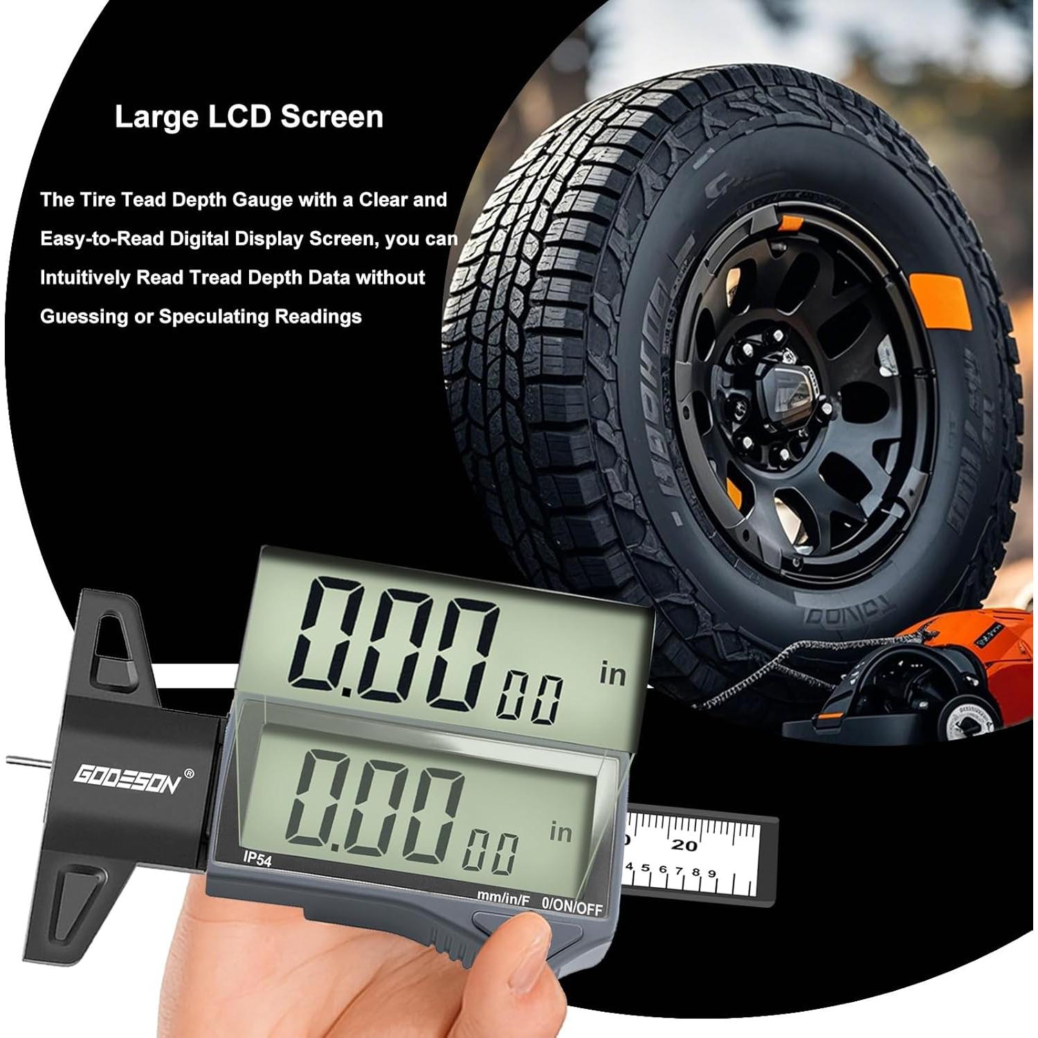 Medidor de Profundidad de Banda de Rodadura GODESON IP54