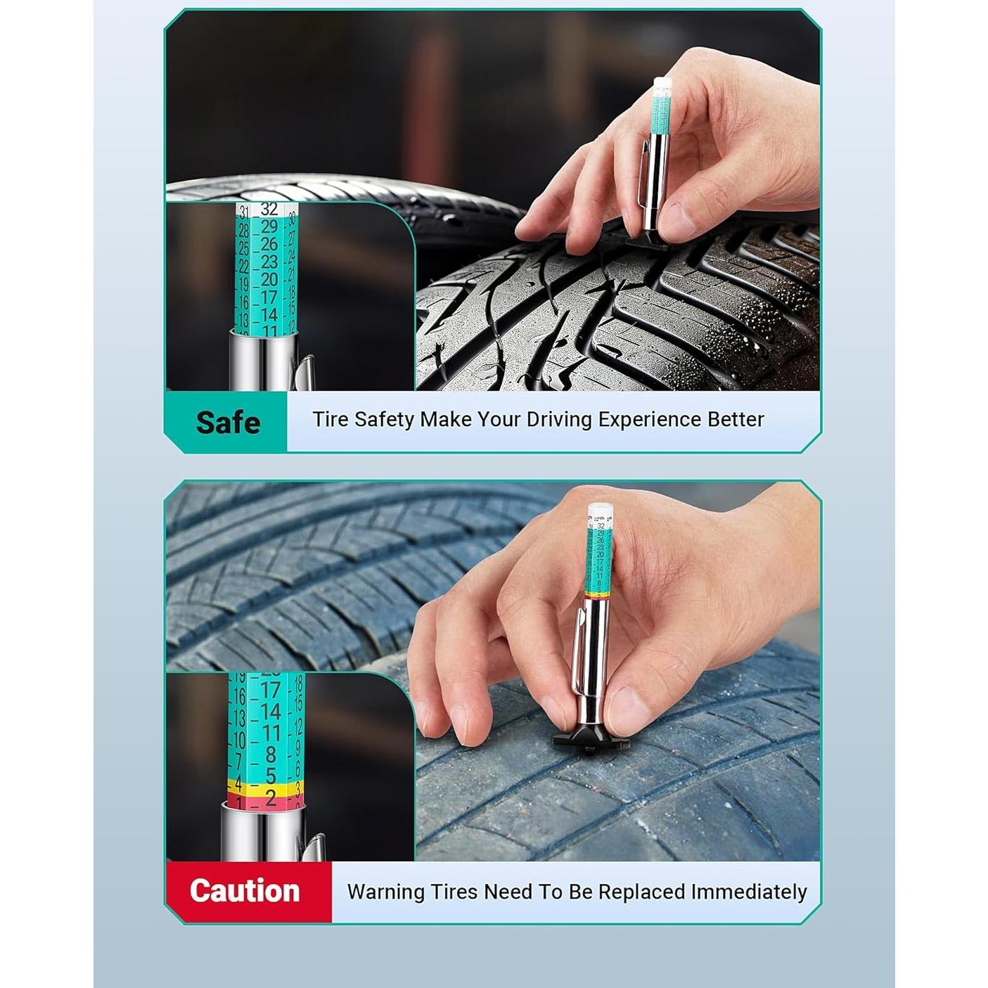 Juego de 3 medidores de profundidad de banda LUMITECO