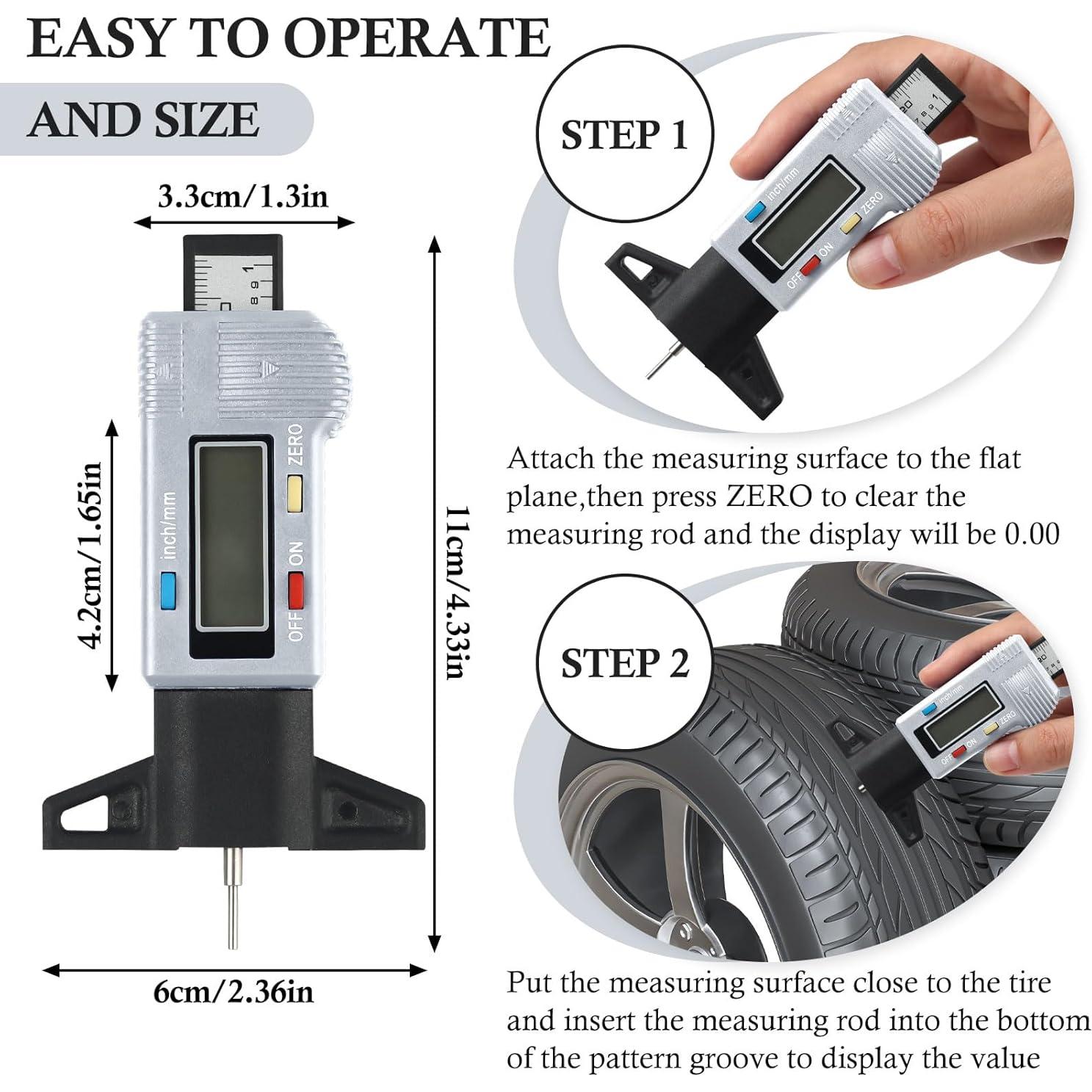 Kit Medidor Profundidad Banda Rodadura Archerest 3 Piezas