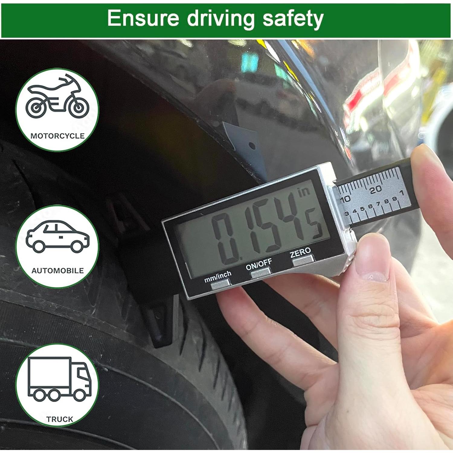 Medidor Digital de Profundidad de Banda de Rodadura JYEASTZ 0-25.4 mm