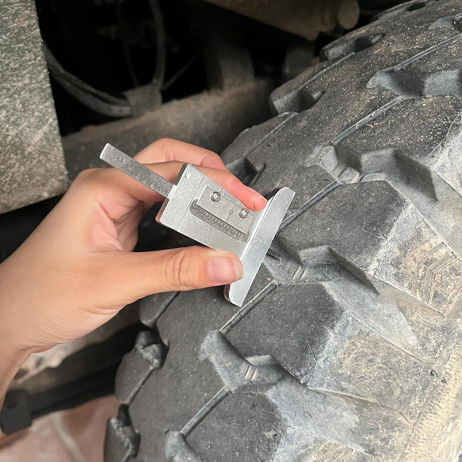 Verificador de Profundidad de Neumáticos BuleVina Acero Inoxidable 0-32 mm