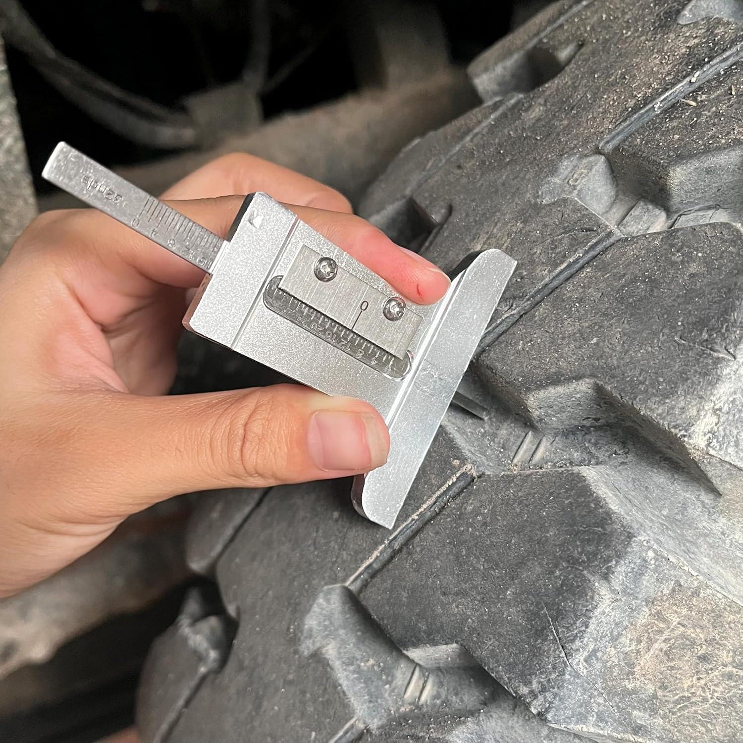 Verificador de Profundidad de Neumáticos BuleVina Acero Inoxidable 0-32 mm