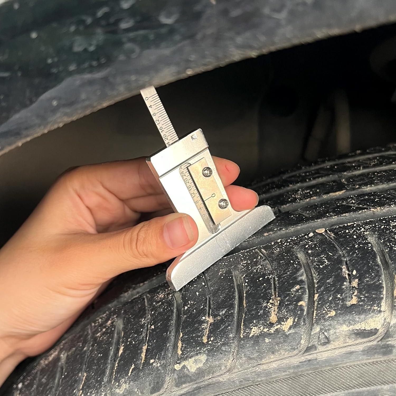 Verificador de Profundidad de Neumáticos BuleVina Acero Inoxidable 0-32 mm