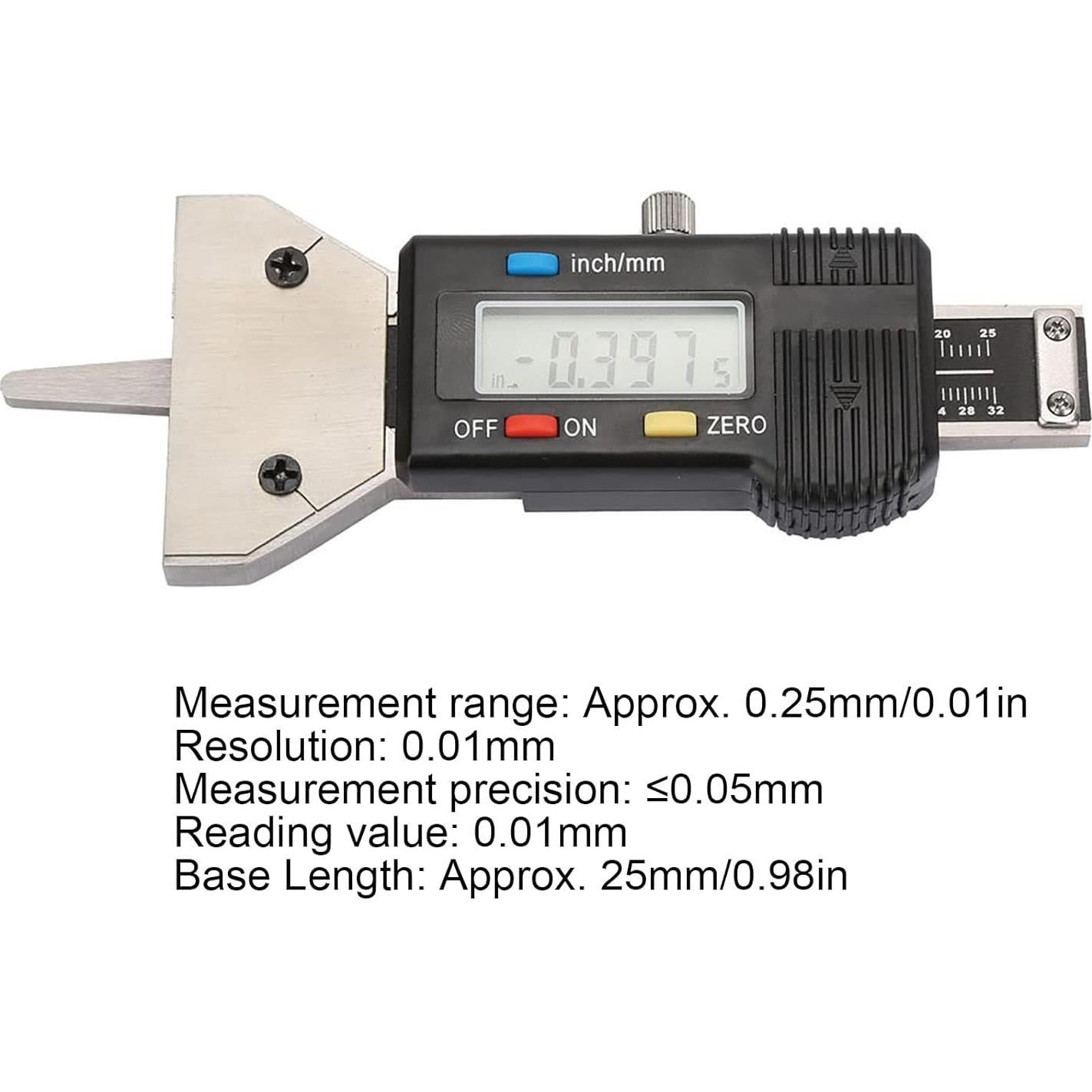 Calibrador de Profundidad de Neumáticos Digital Yosoo 0-25mm