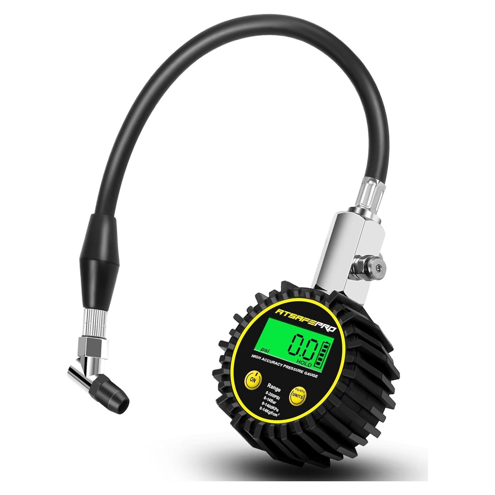 Medidor de Presión de Neumáticos Digital ATsafepro 200 PSI