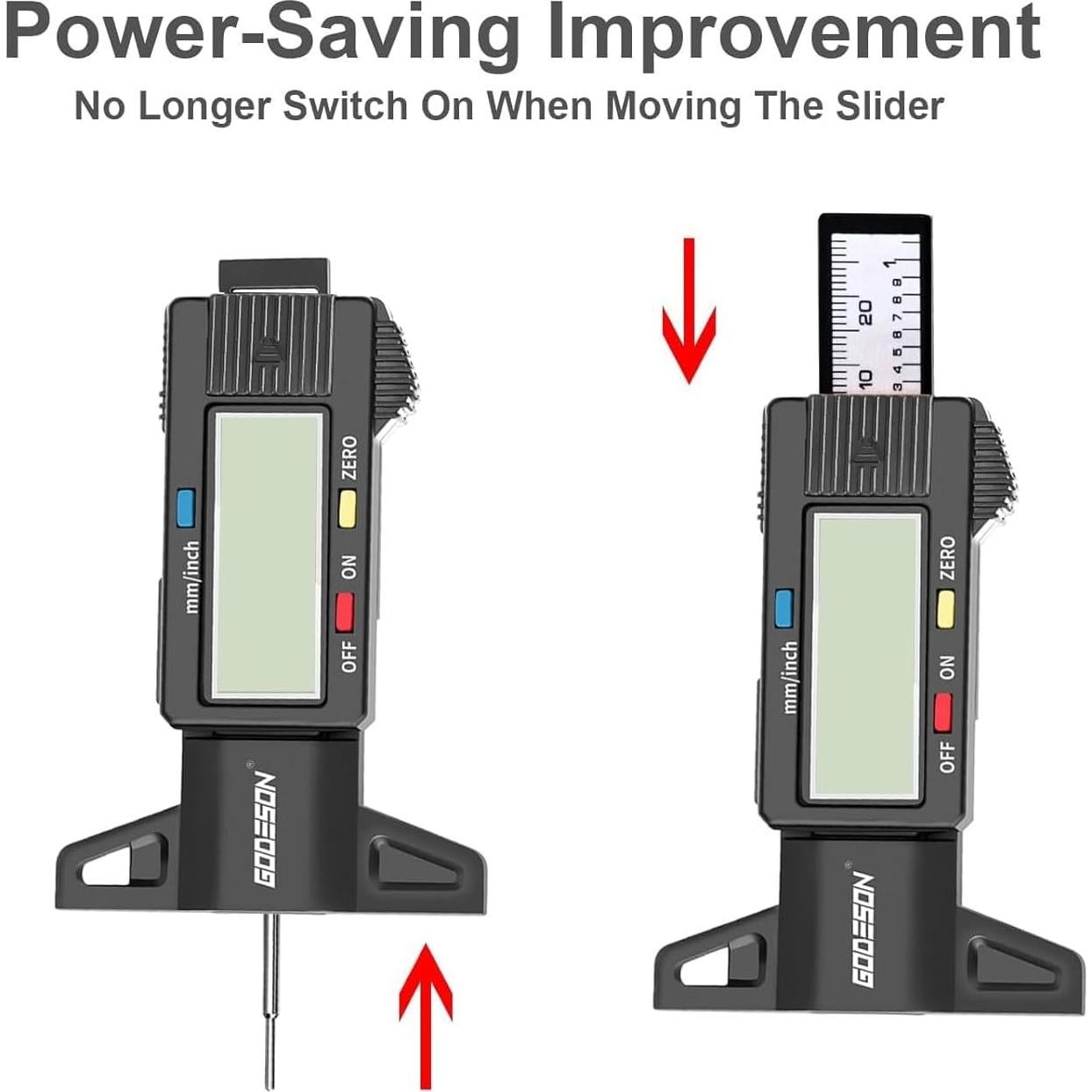 Medidor Digital de Profundidad de Banda de Rodadura GODESON