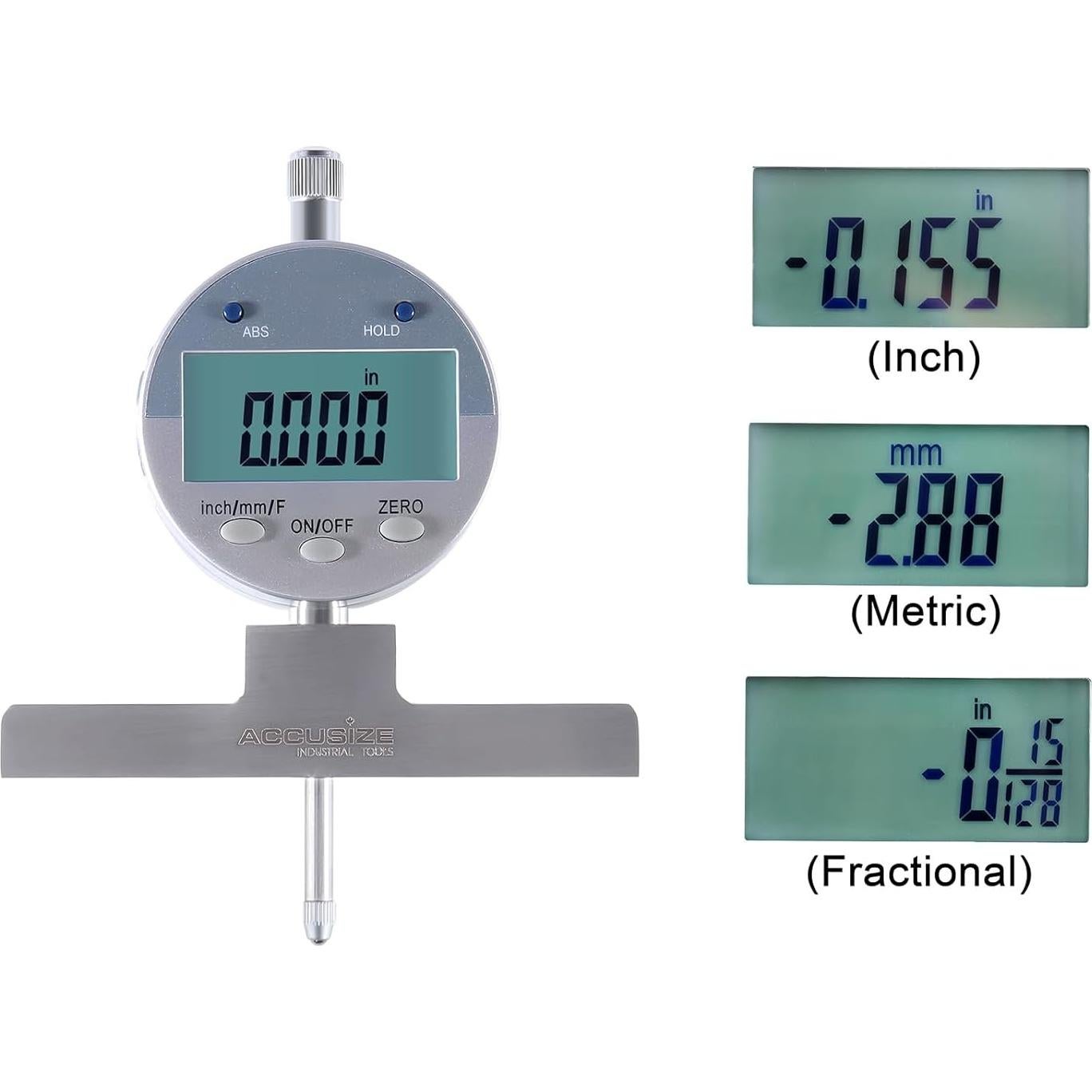 Calibrador Digital de Profundidad Accusize P103-0188 0-55.88 cm