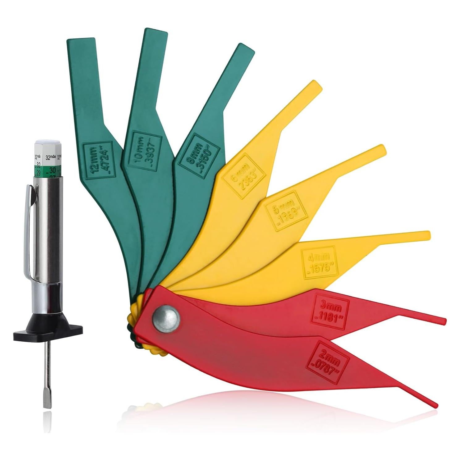 Medidor de Grosor de Forro de Freno SPEEDWOX 8PCS Métrico y SAE