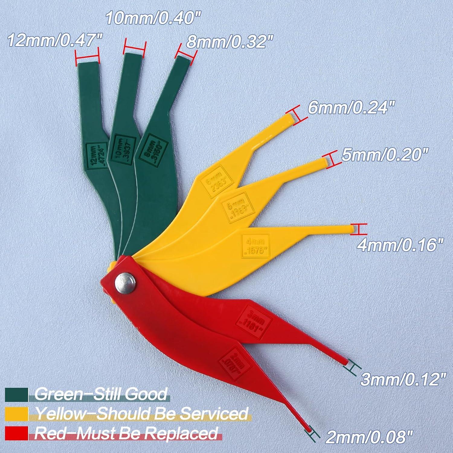 Medidor de Grosor de Forro de Freno SPEEDWOX 8PCS Métrico y SAE