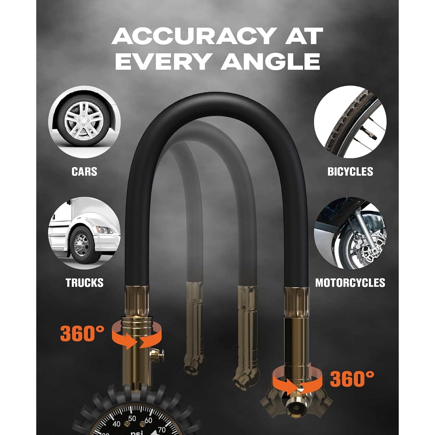 Medidor de Presión de Neumáticos Vondior 0-100 PSI Analógico