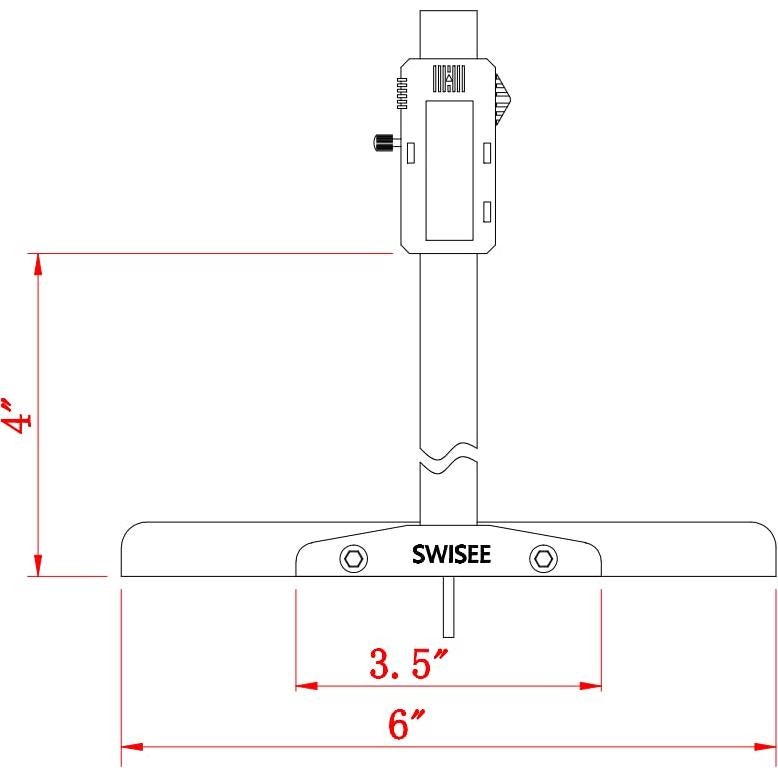 Calibrador de profundidad digital SWISEE 0-150mm con pantalla LCD