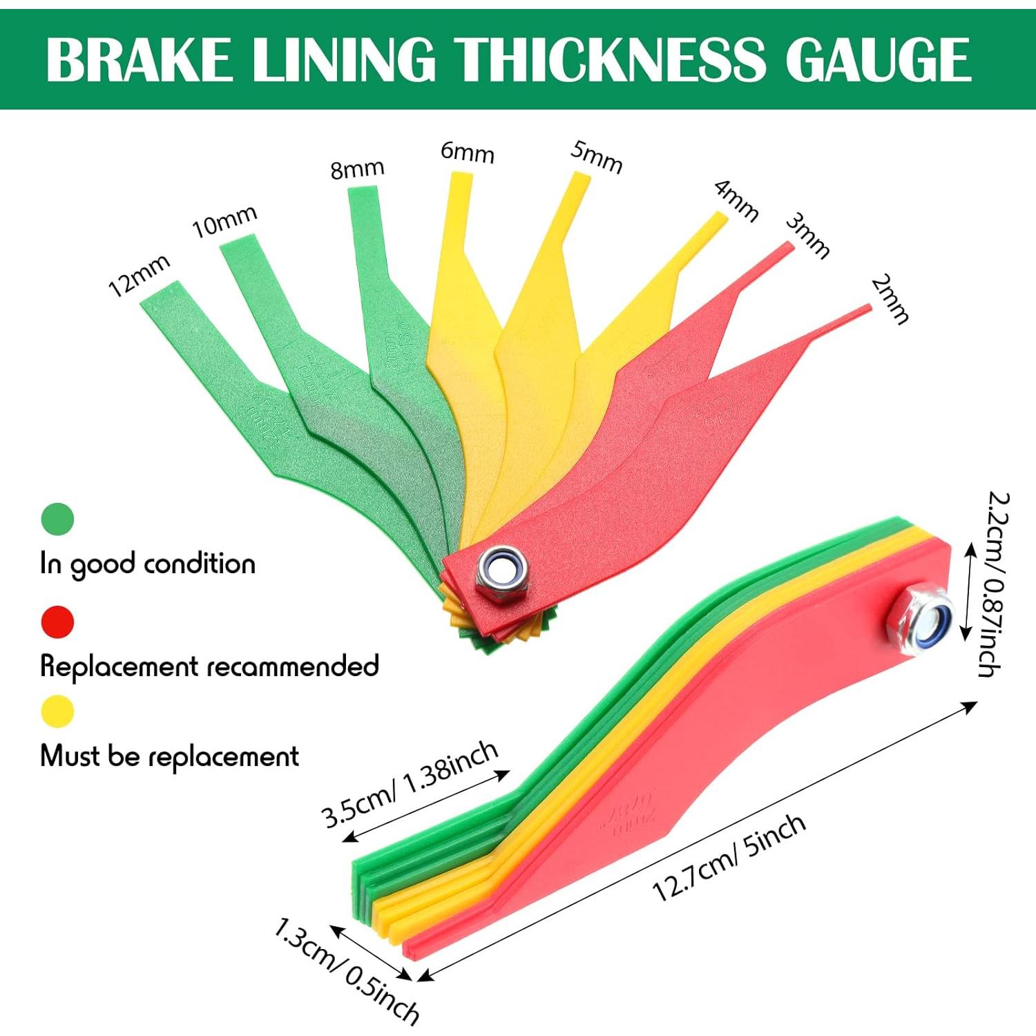 Juego de Medidores de Profundidad de Neumáticos y Freno Amylove 30 Piezas
