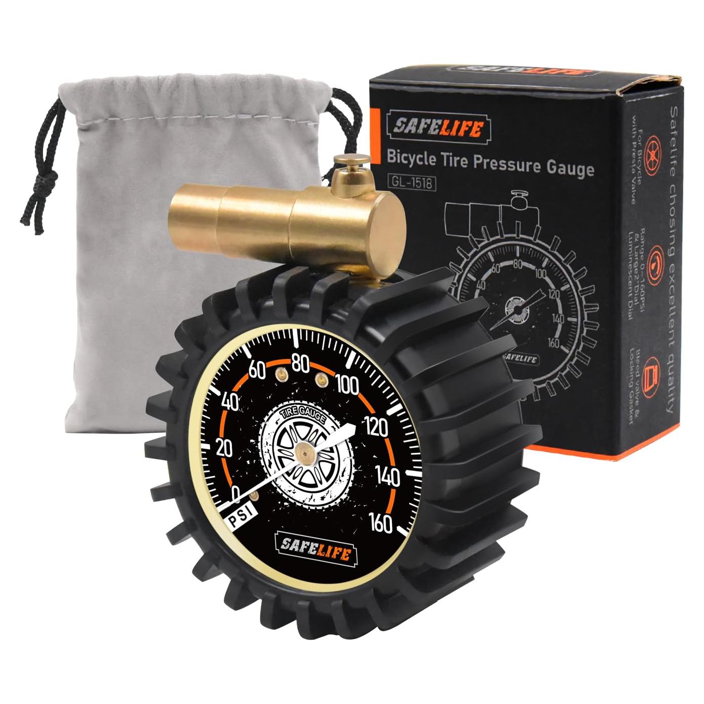 Medidor de Presión de Neumáticos Presta Safelife 0-160 PSI