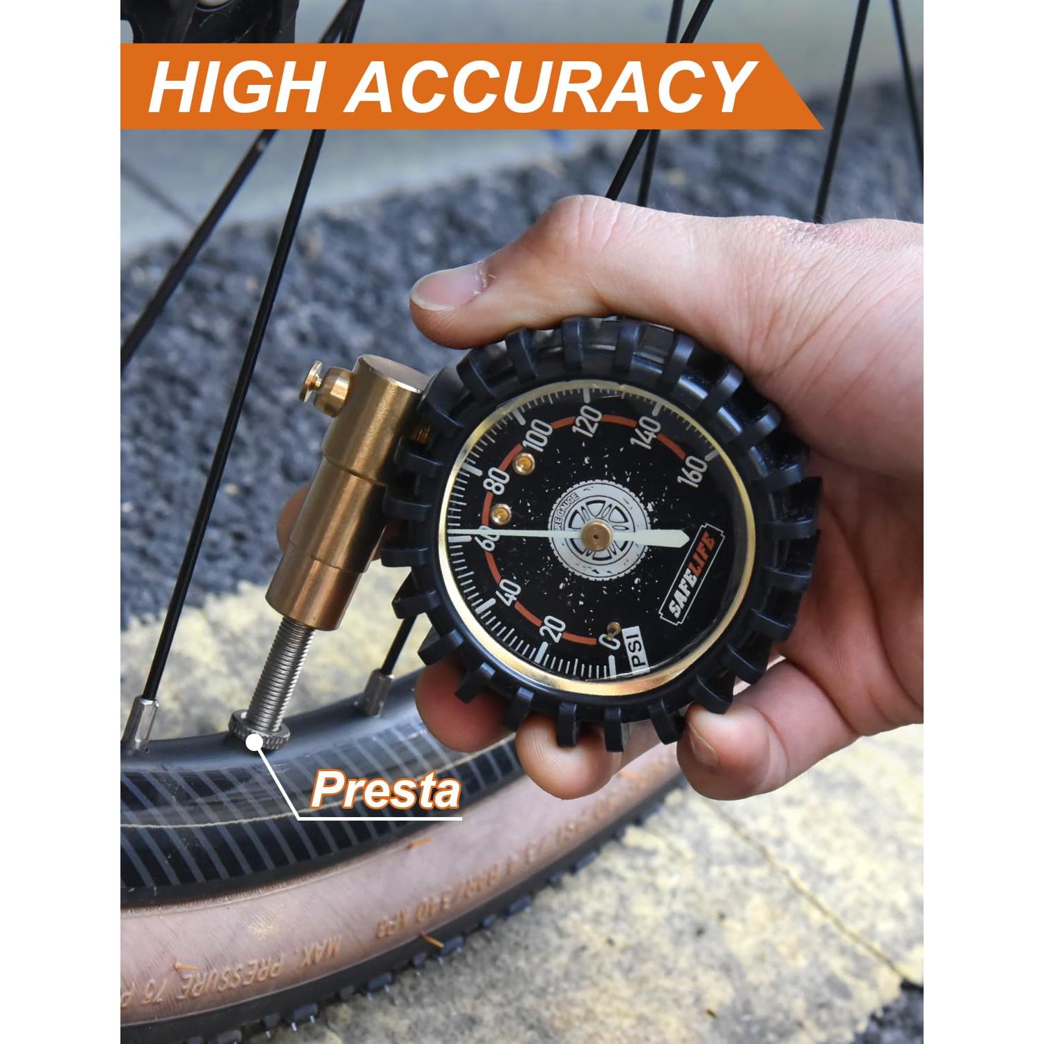 Medidor de Presión de Neumáticos Presta Safelife 0-160 PSI