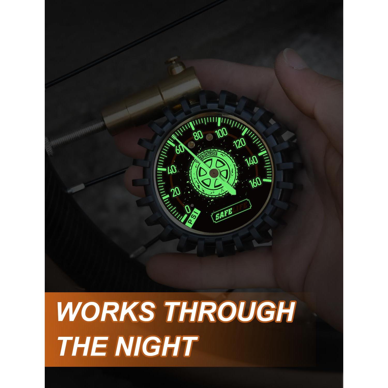 Medidor de Presión de Neumáticos Presta Safelife 0-160 PSI