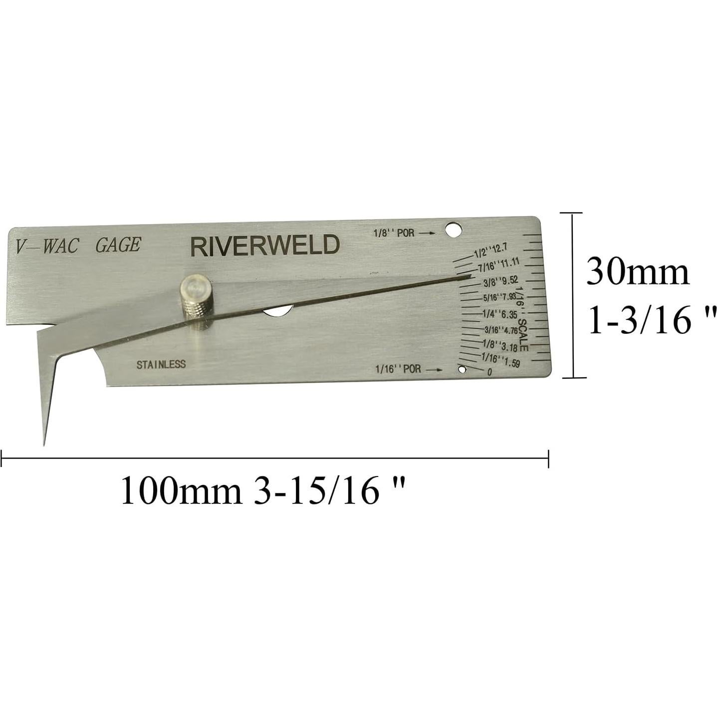 Medidor de Soldadura RIVERWELD V-WAC Profundidad 1.27 cm