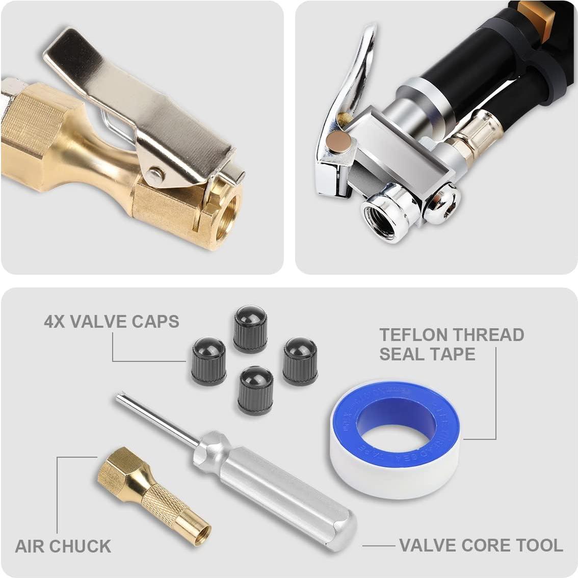 Inflador de Neumáticos Digital DNA MOTORING 0-200 PSI con Luz LED