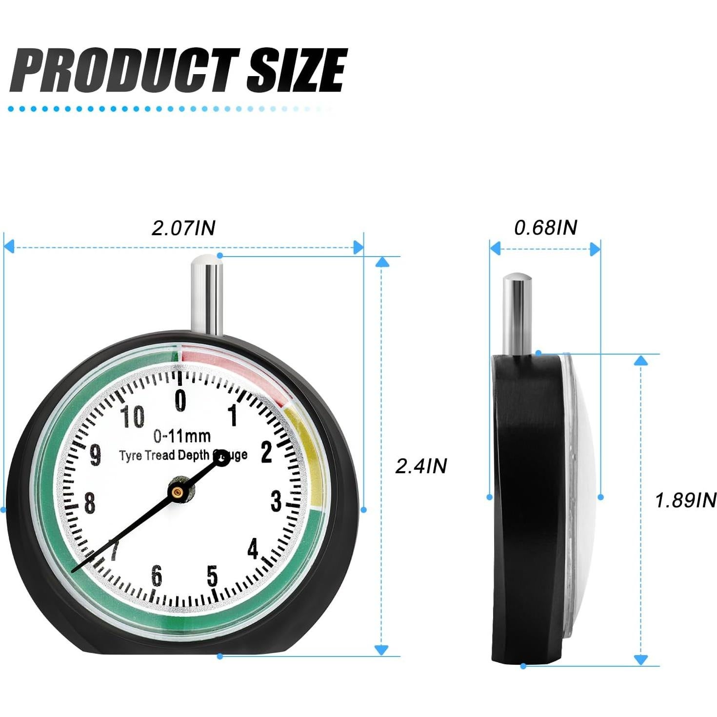 Medidor de Profundidad de Banda de Rodadura MEANLIN 2"