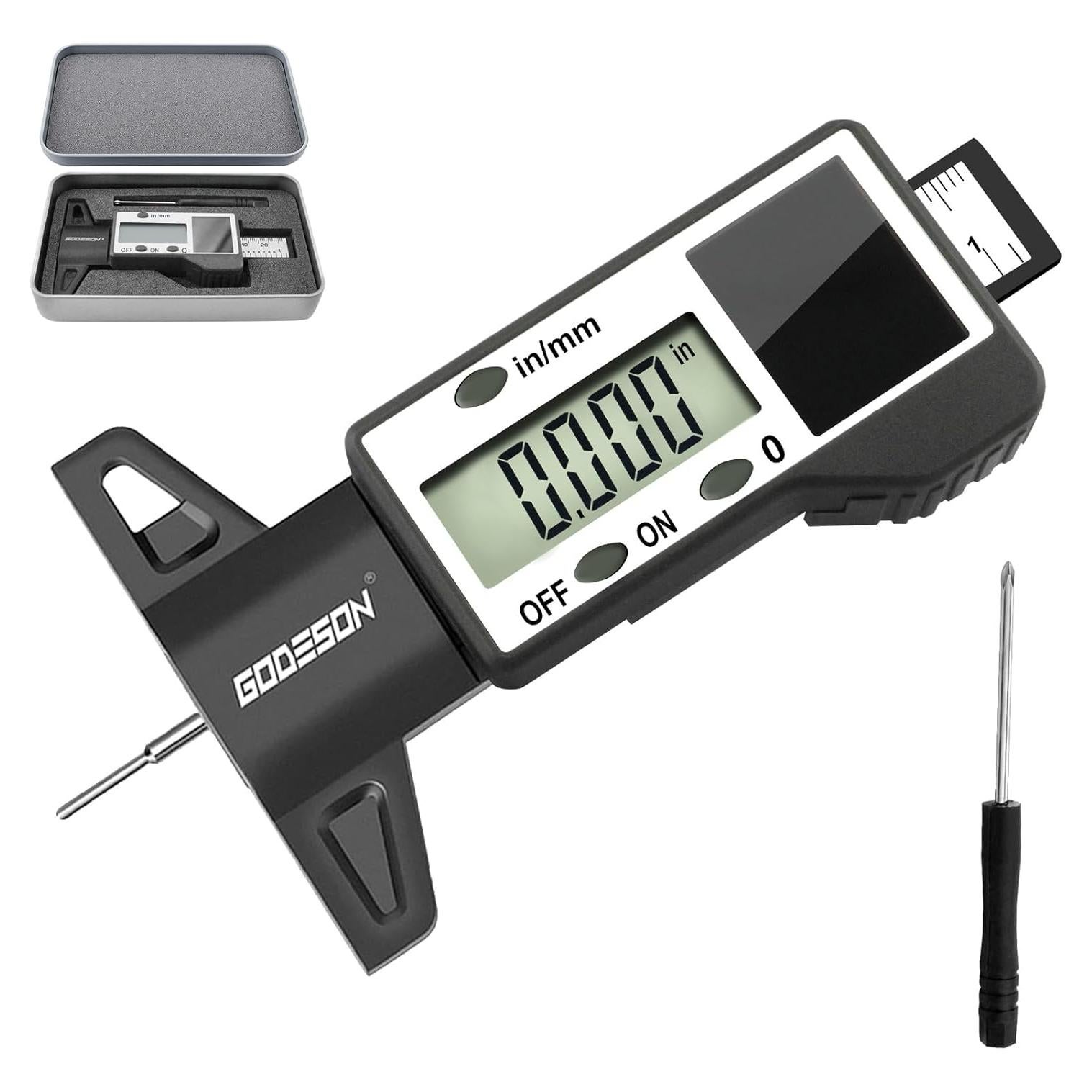 Medidor Digital de Profundidad de Banda de Rodadura GODESON - Universal