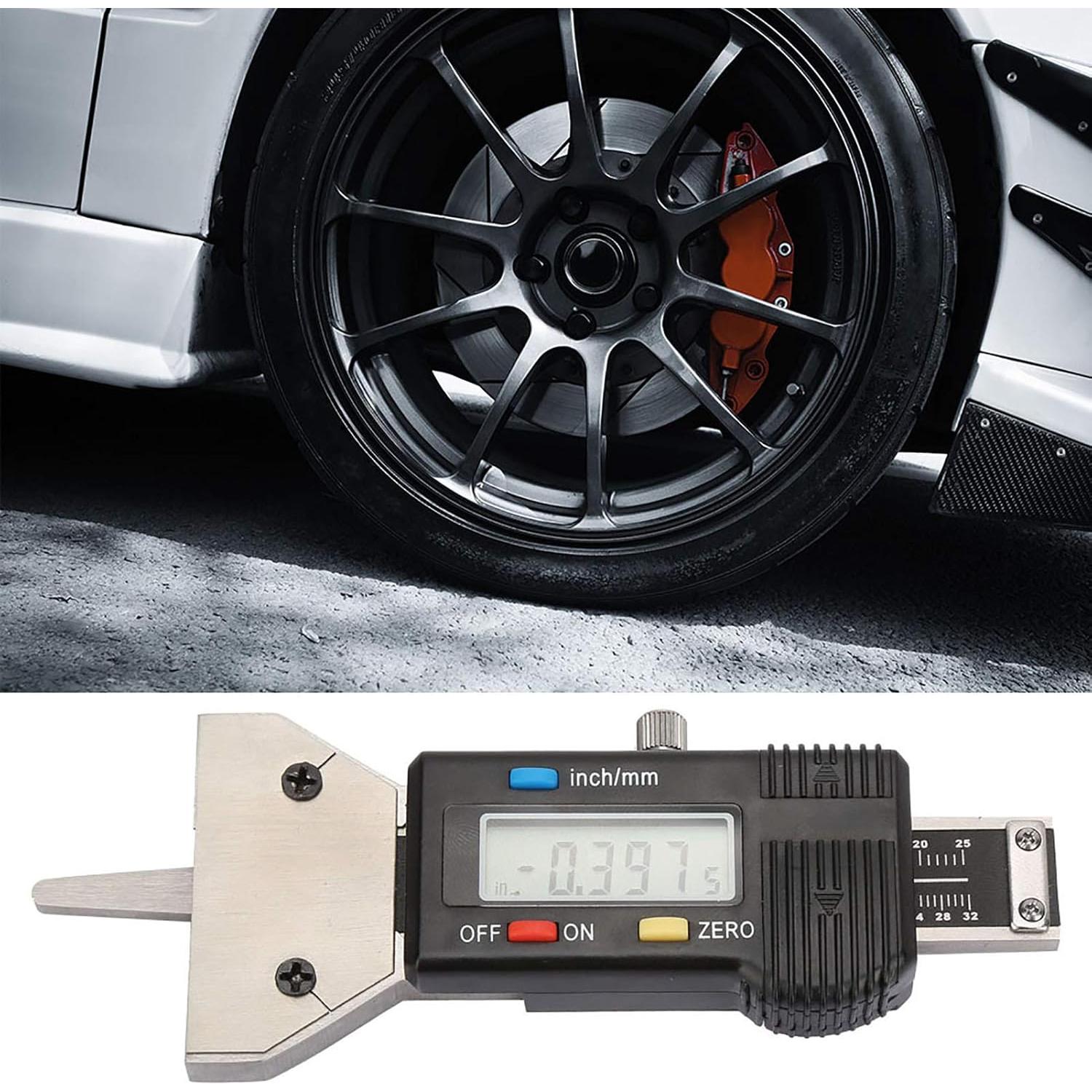 Medidor de Profundidad de Banda de Rodadura Ejoyous 0-25mm LCD