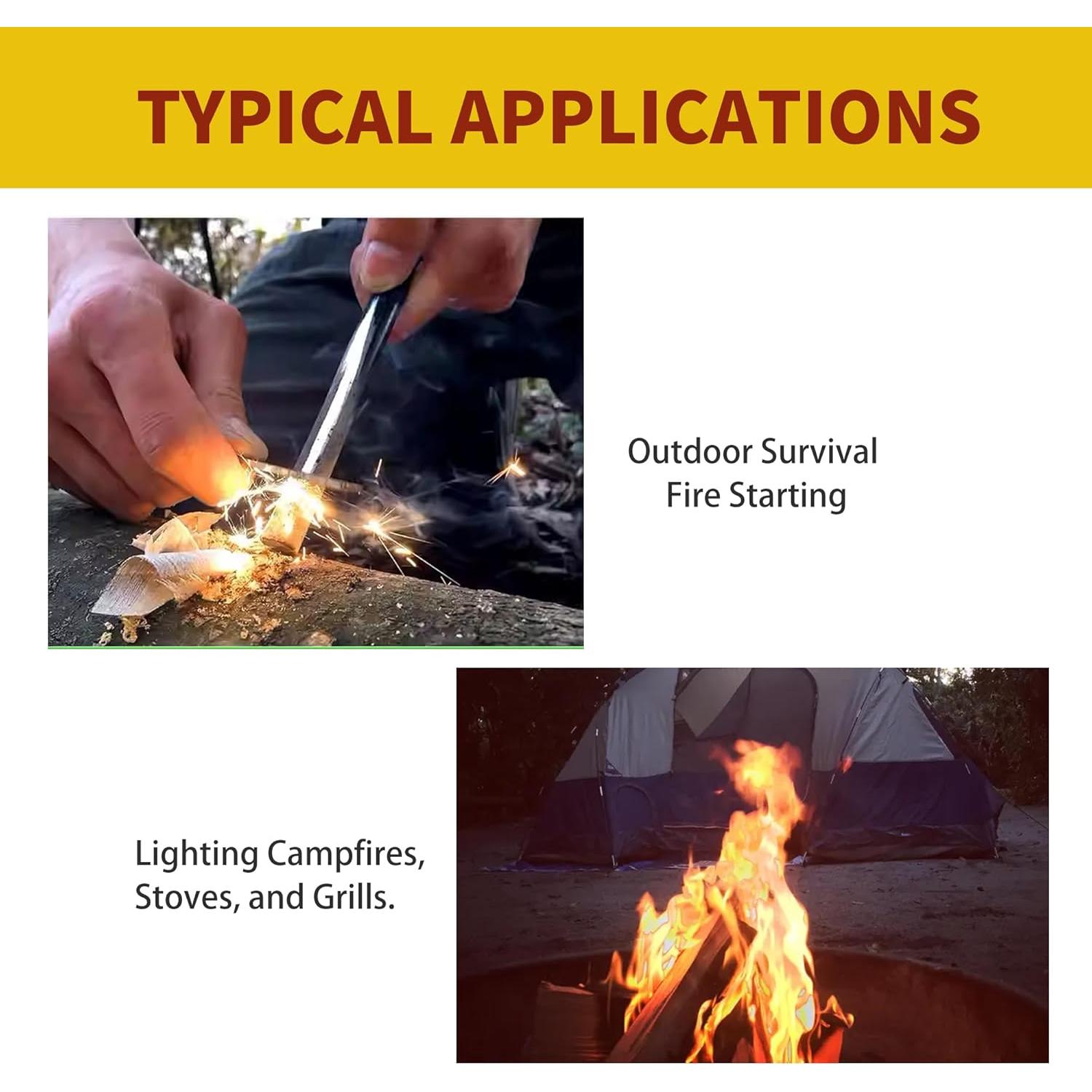 Paquete de 6 Varillas de Magnesio 99% Puro para Fuego - A.I.FORCE