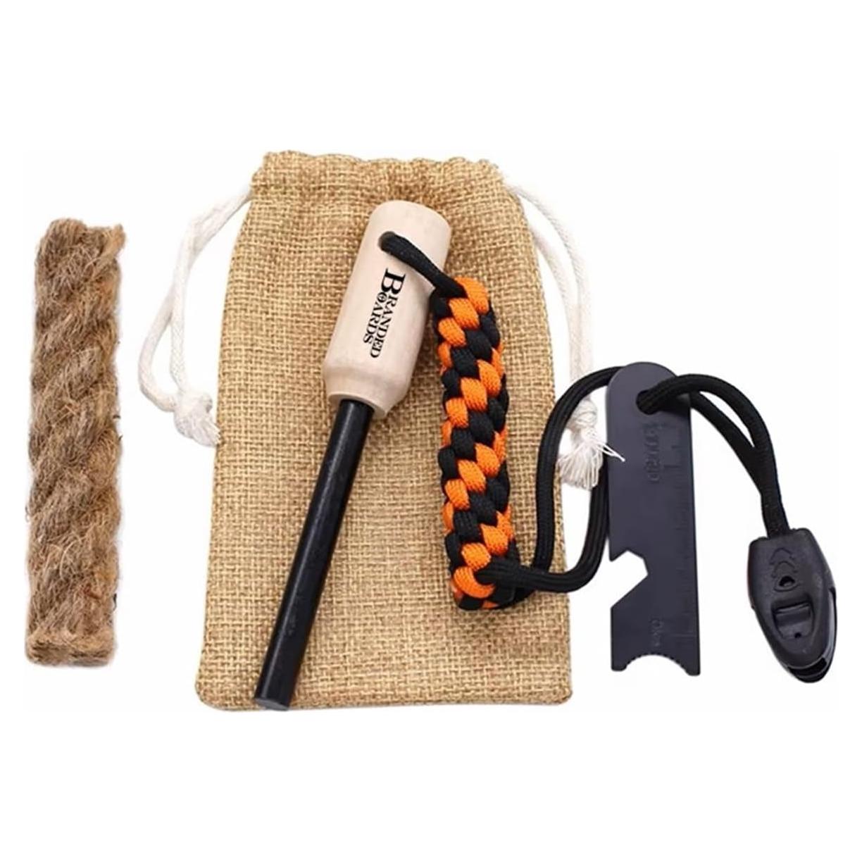 Kit de Inicio de Fuego Branded Boards con Varilla y Striker