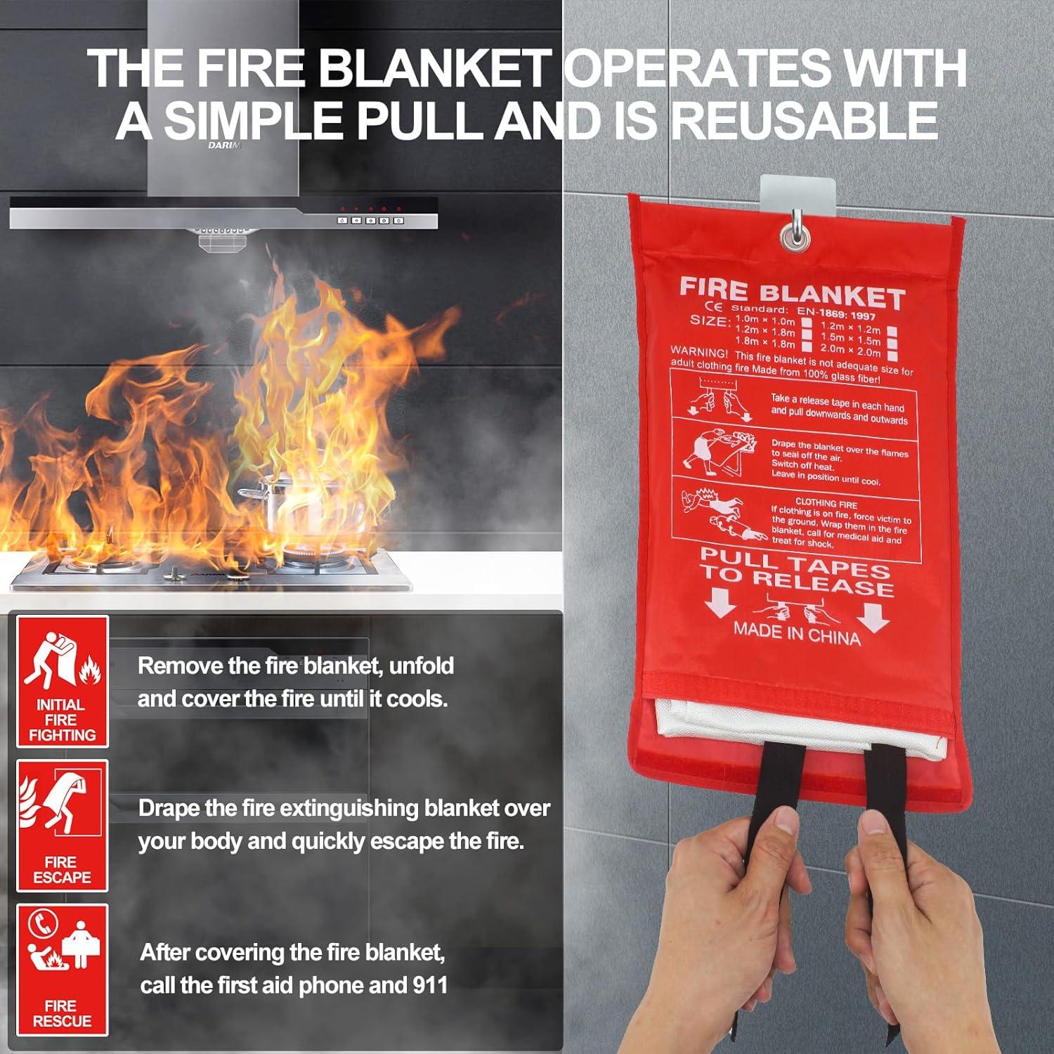 Manta de Emergencia Contra Incendios Vnmkp 101.6cm x 101.6cm 2 Pzas