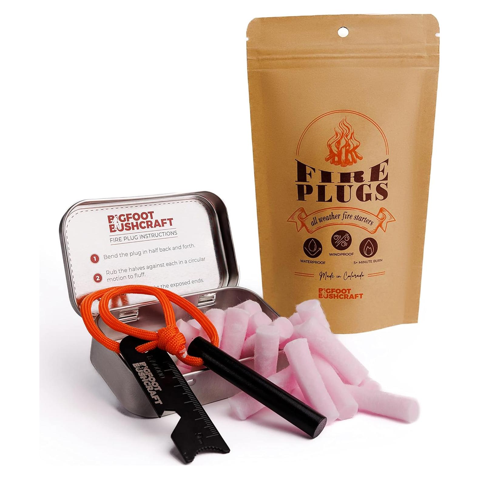 Kit de Inicio de Fuego Mini Bigfoot Bushcraft - Impermeable y Resistente al Viento