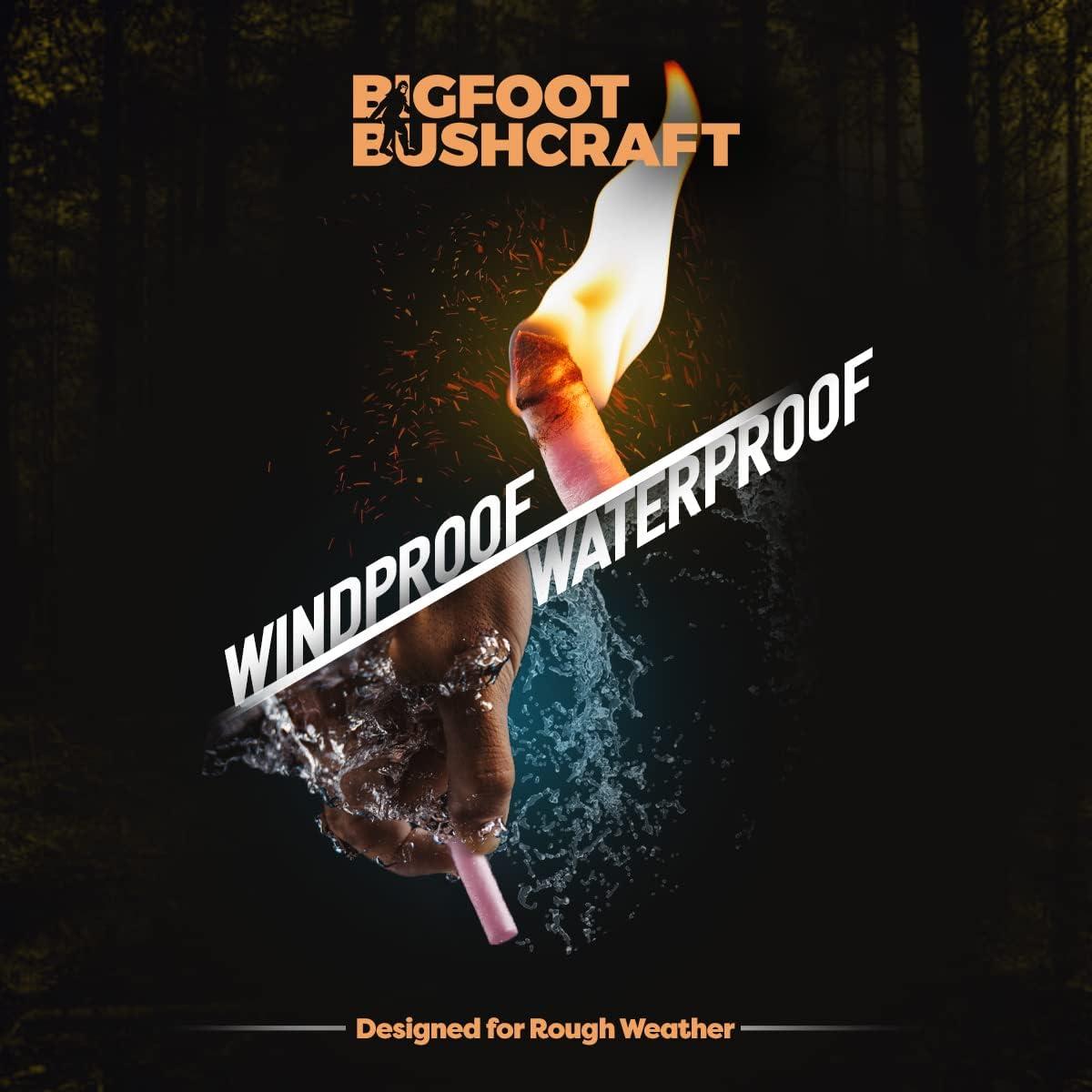 Kit de Inicio de Fuego Mini Bigfoot Bushcraft - Impermeable y Resistente al Viento