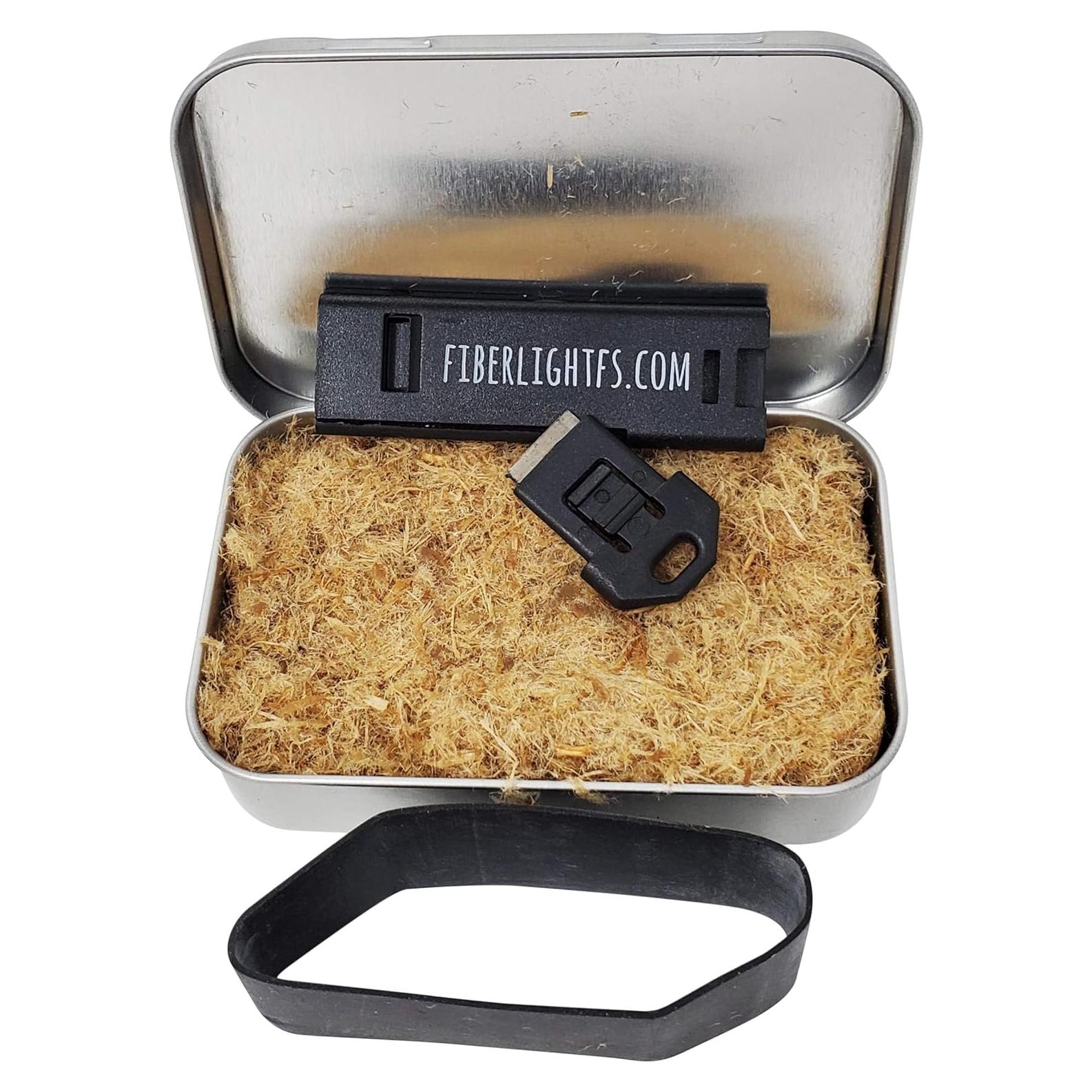 Kit de Fuego Fiber Light Mini - Iniciador de Madera y Varilla Ferro