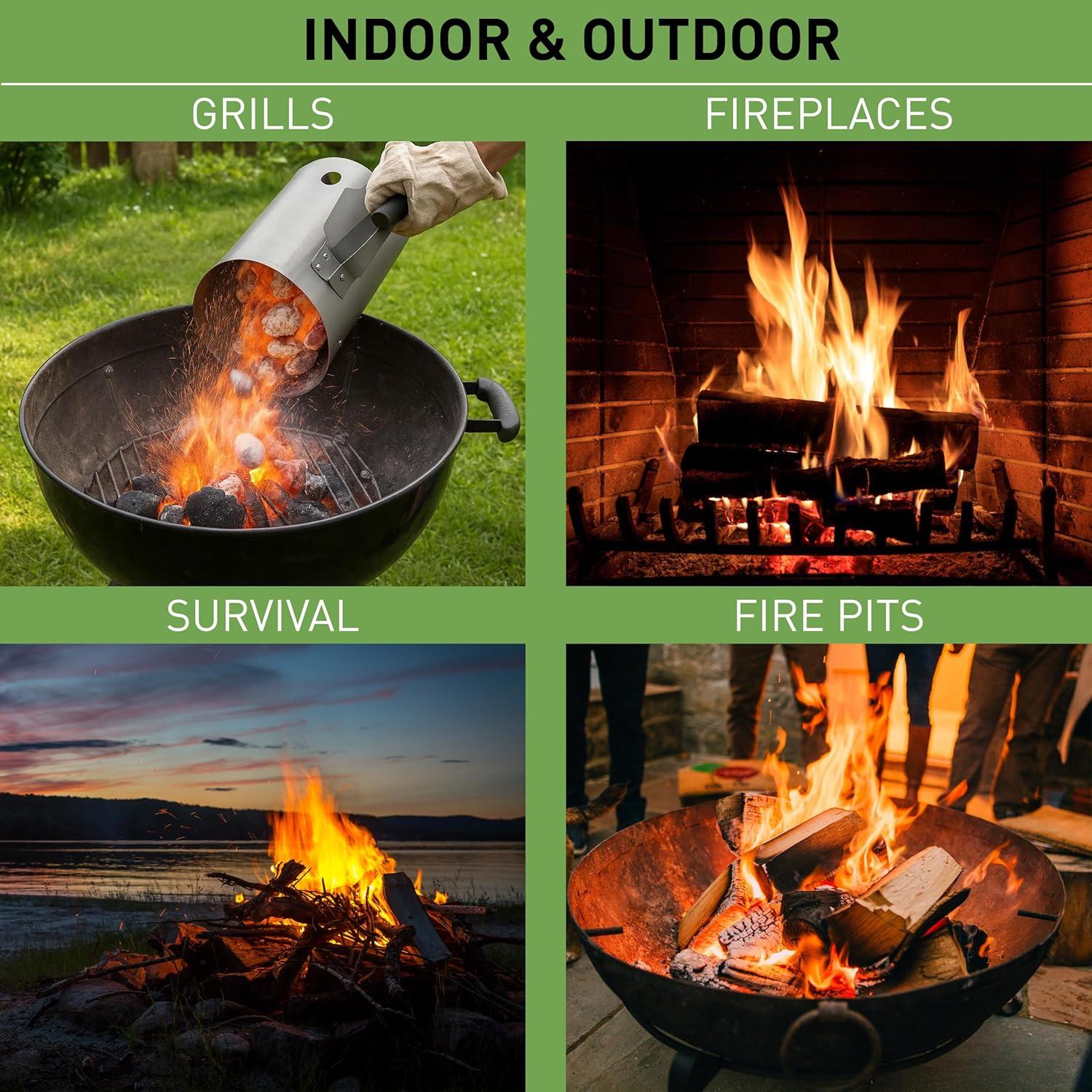 Encendedores Naturales Dextreme 120 PCS para Fuego y BBQ