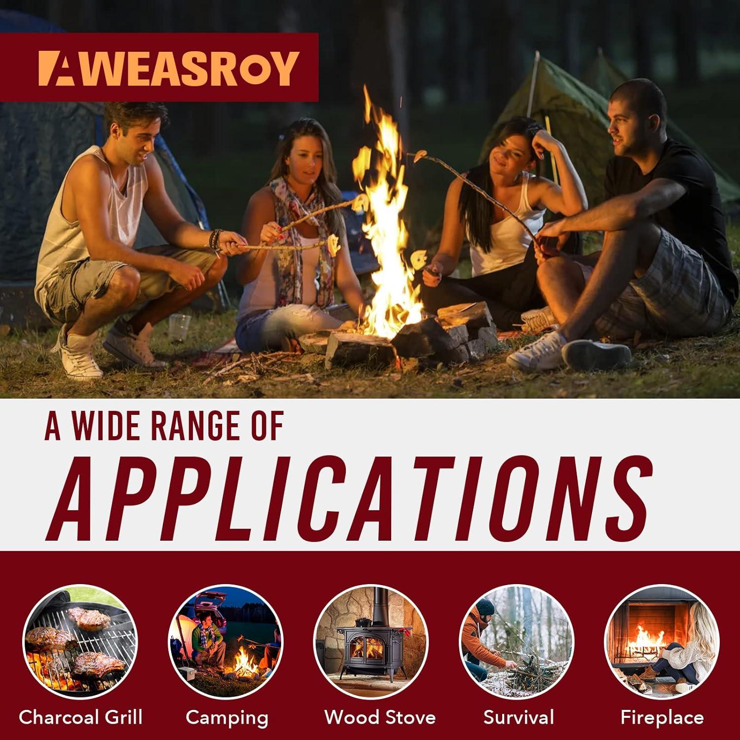 Iniciadores de Fuego AWEASROY 64 Unidades para BBQ y Camping