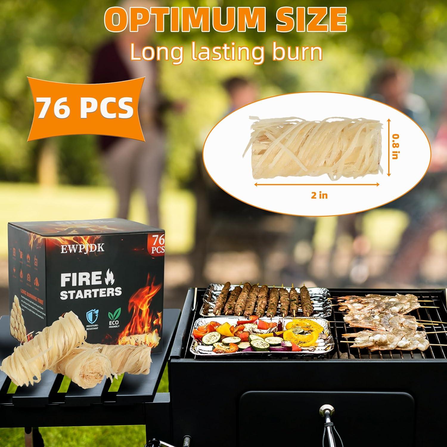 76 Encendedores Naturales EWPJDK para BBQ y Chimenea
