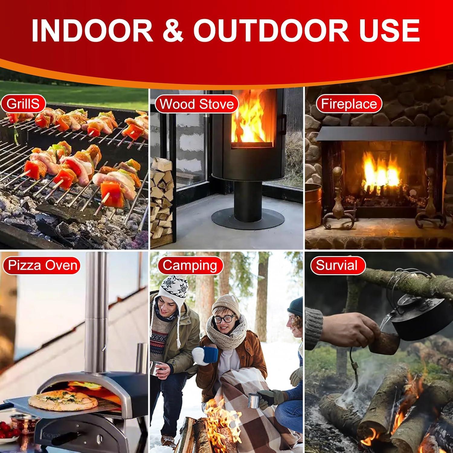 80 Encendedores de Fuego Naturales Tumbleweeds - 6.5 cm