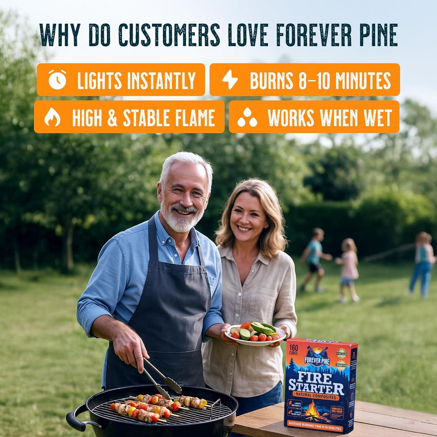 Cubos de Encendido Natural 32 pcs - Fuego Rápido para BBQ