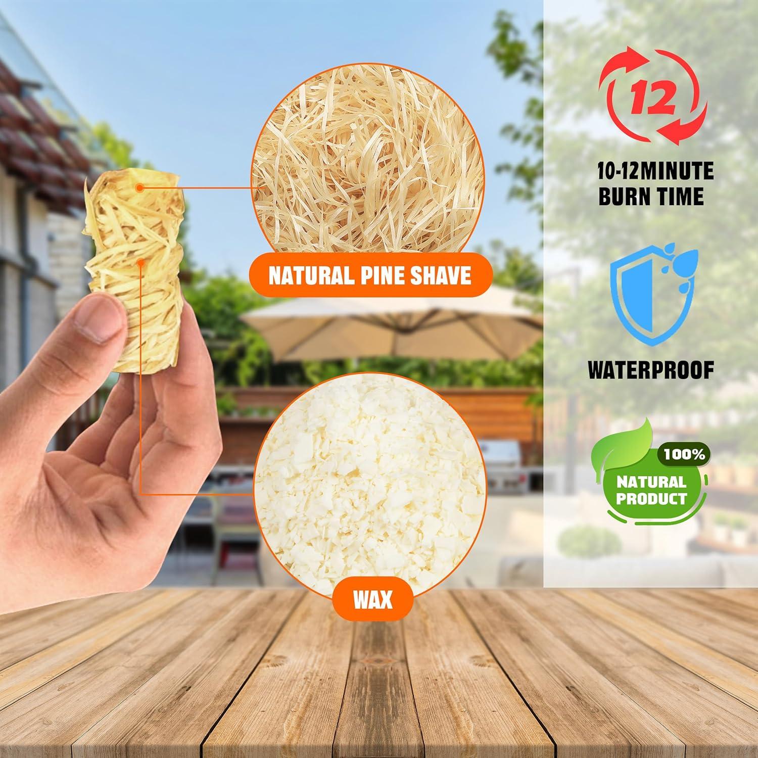 Encendedores Naturales Shwuevei 65 Piezas - Para BBQ y Chimenea