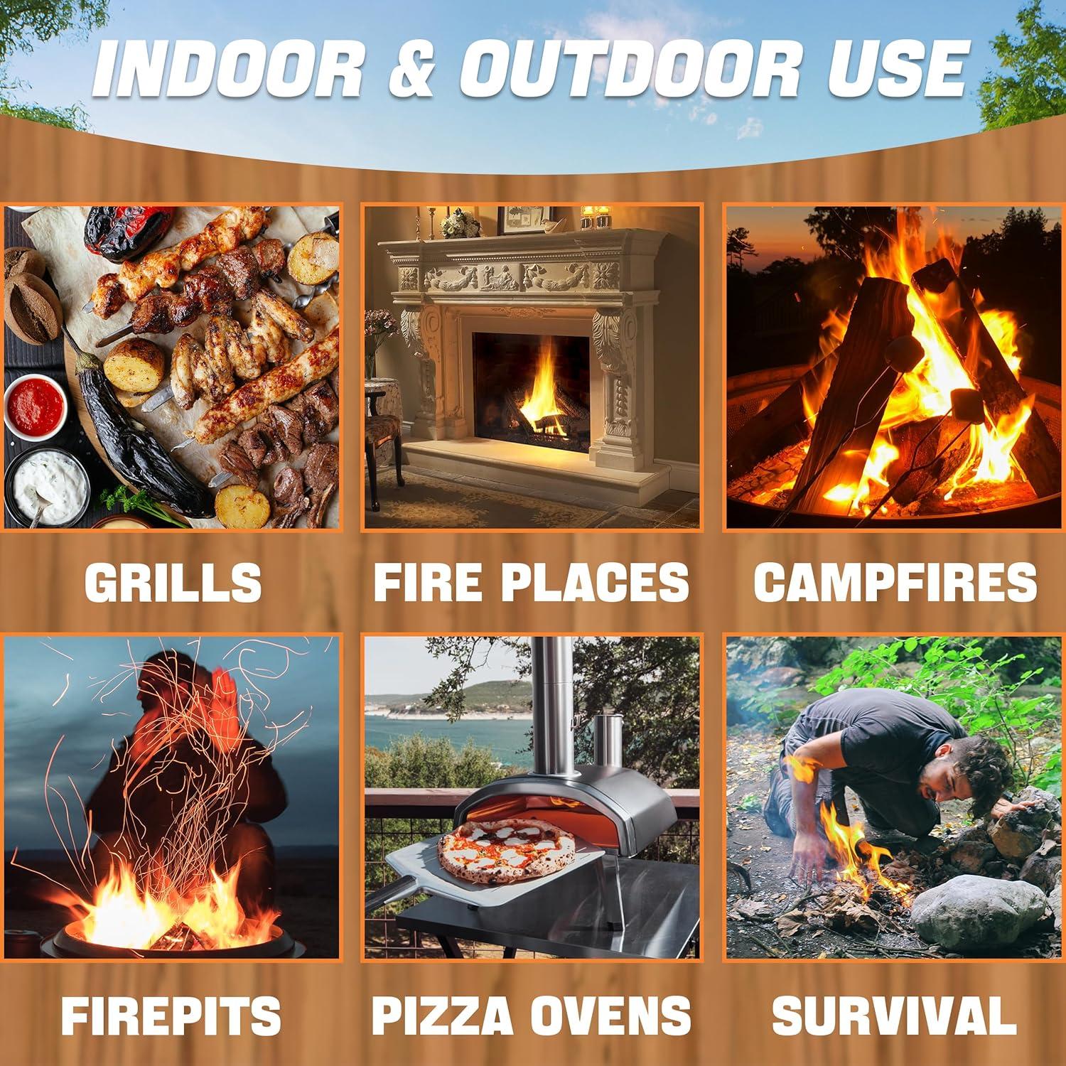 Encendedores Naturales Shwuevei 65 Piezas - Para BBQ y Chimenea