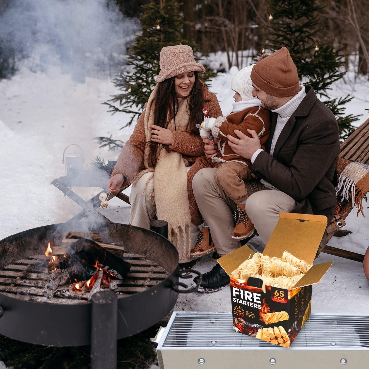 Encendedores Naturales Shwuevei 65 Piezas - Para BBQ y Chimenea