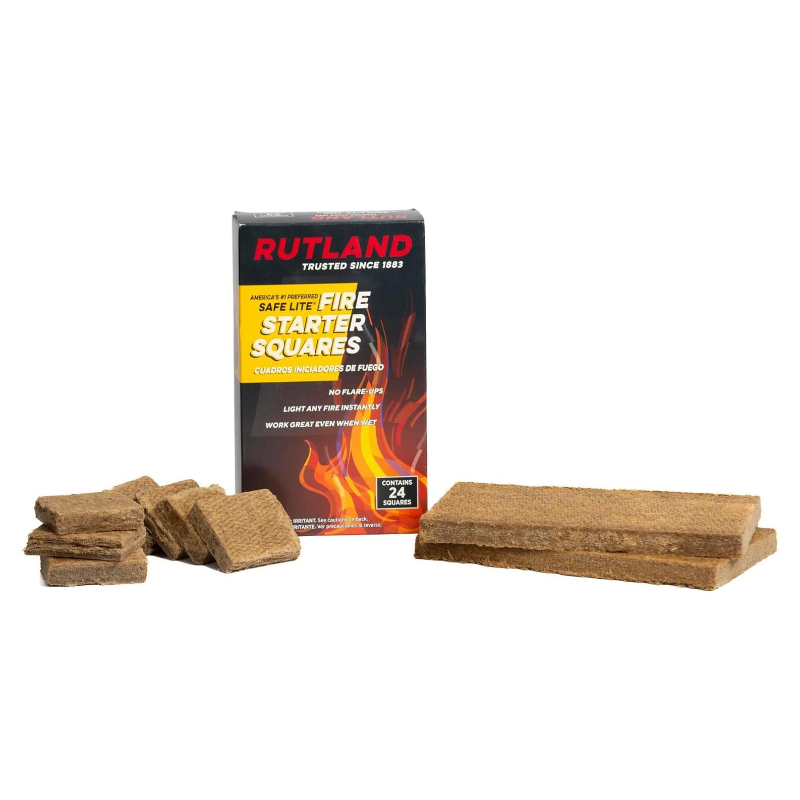 Iniciadores de Fuego Rutland Safe Lite 24 Cuadrados 50C