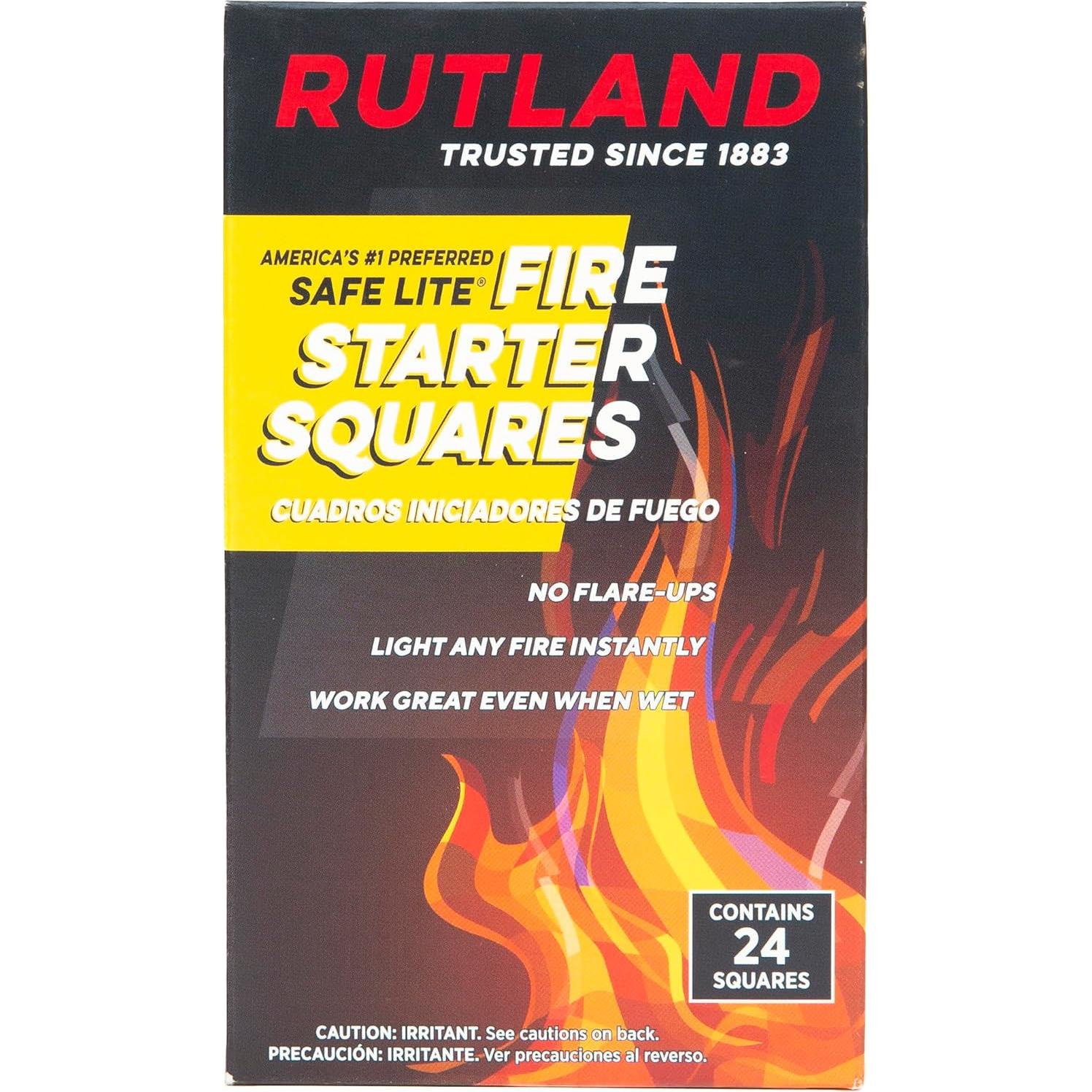 Iniciadores de Fuego Rutland Safe Lite 24 Cuadrados 50C