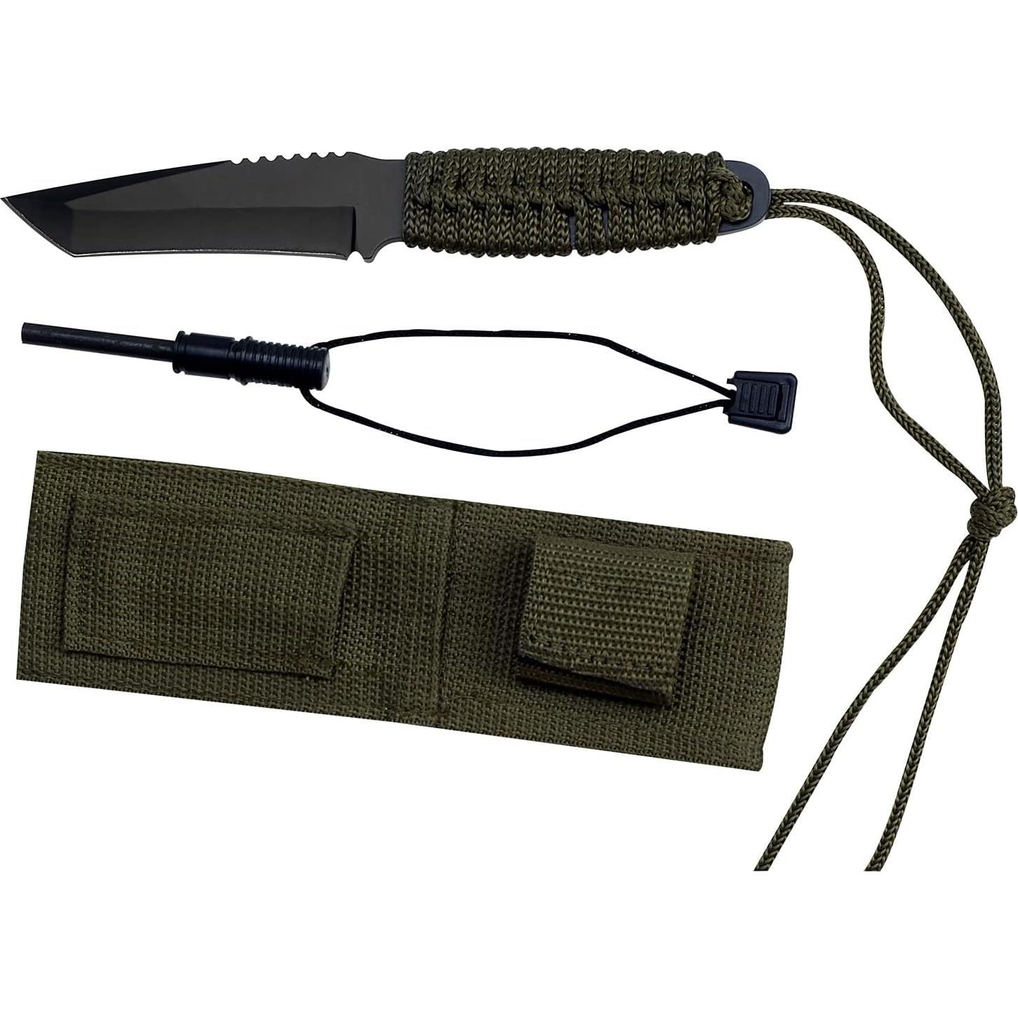 Cuchillo de hoja fija MASTER USA HK-106T-MC 20.32 cm con iniciador de fuego