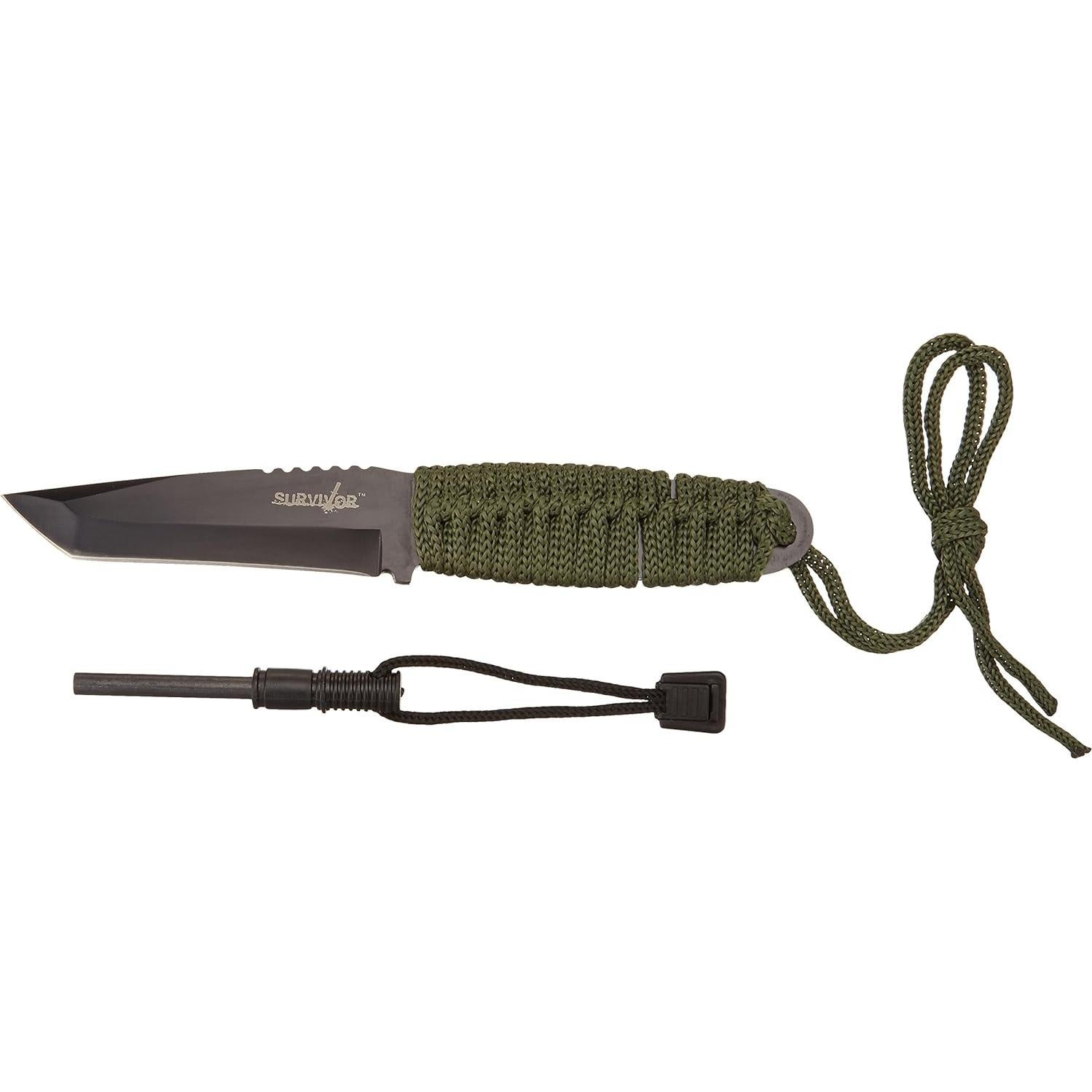 Cuchillo de hoja fija MASTER USA HK-106T-MC 20.32 cm con iniciador de fuego