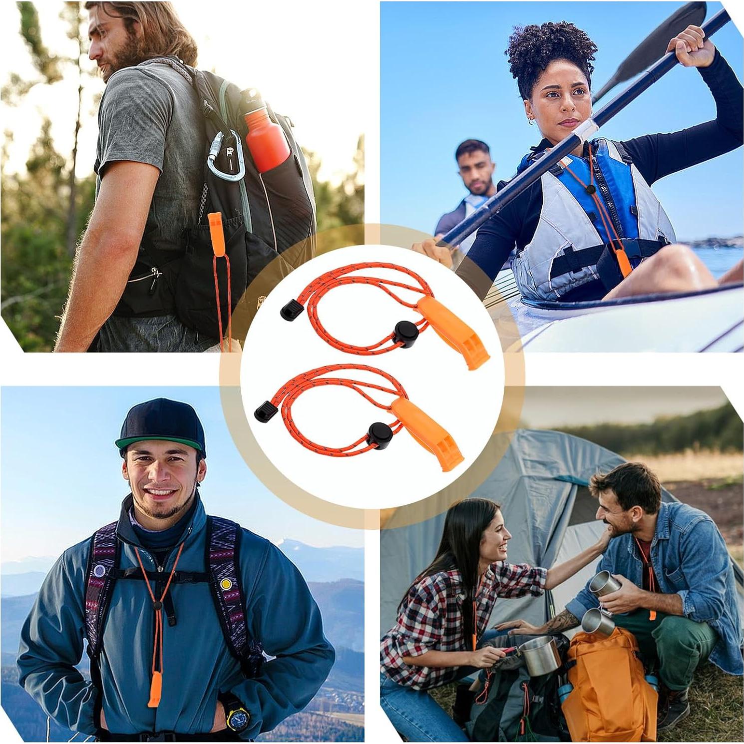 Silbatos de Emergencia Aphumedc 2 Pack Naranja 120 dB